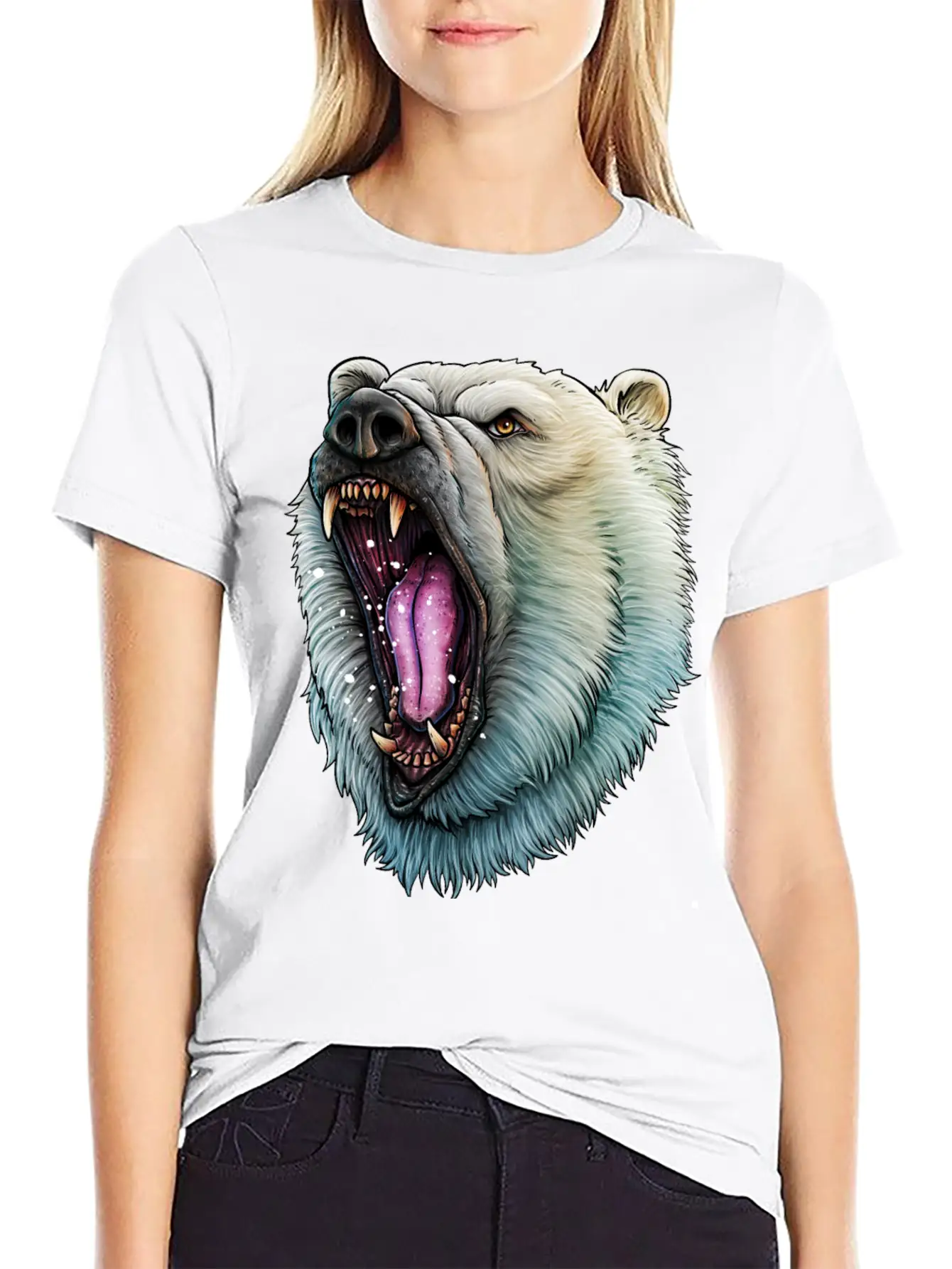 Angry Polar Bear Soft Cotton Short Sleeve Tee – Unisex Wardrobe Staple