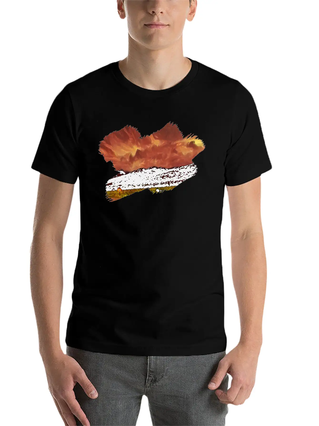 Angry Sky Lightweight Cotton T-Shirt – Daily Comfort Graphic Shirt