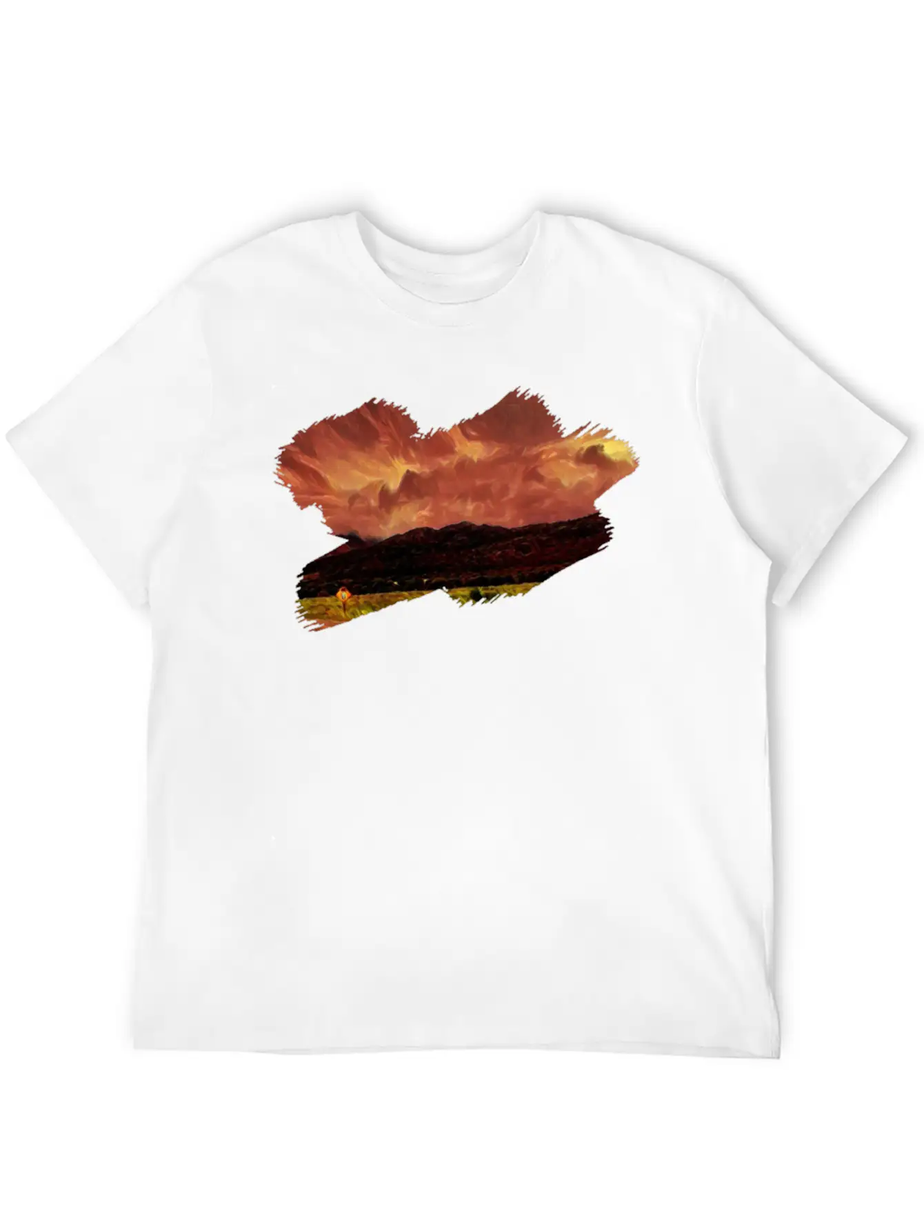 Angry Sky Lightweight Cotton T-Shirt – Daily Comfort Graphic Shirt