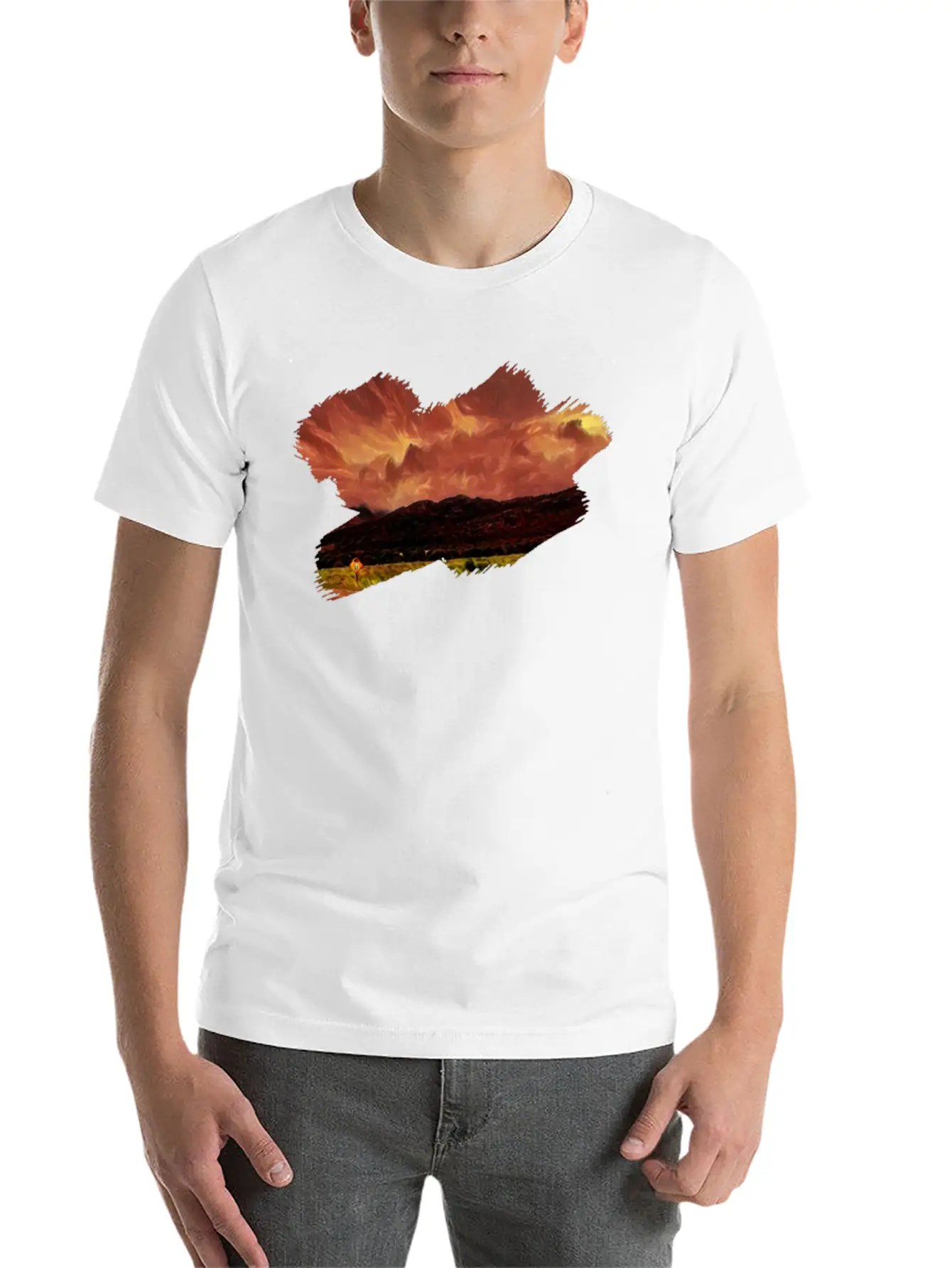 Angry Sky Lightweight Cotton T-Shirt – Daily Comfort Graphic Shirt