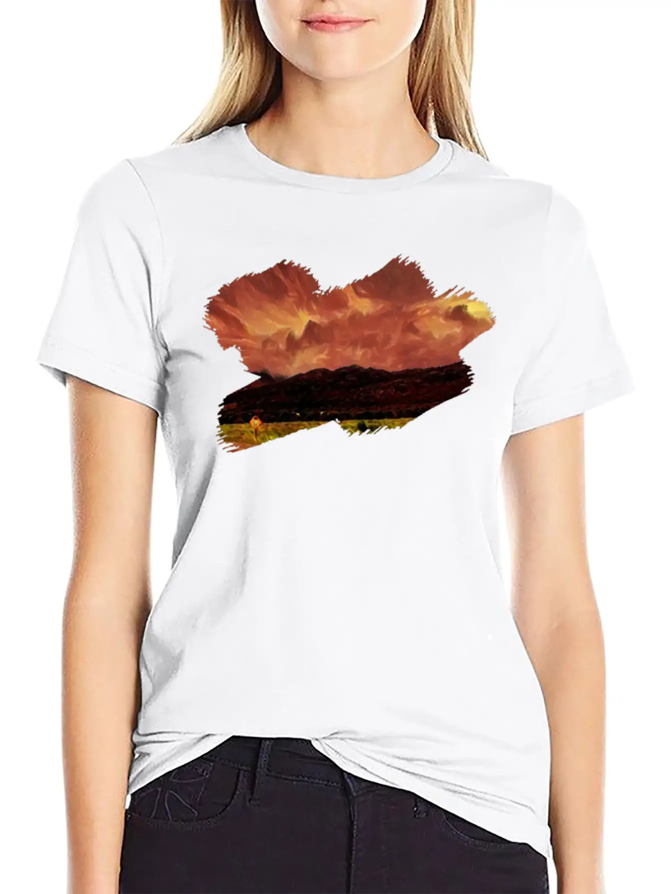 Angry Sky Lightweight Cotton T-Shirt – Daily Comfort Graphic Shirt