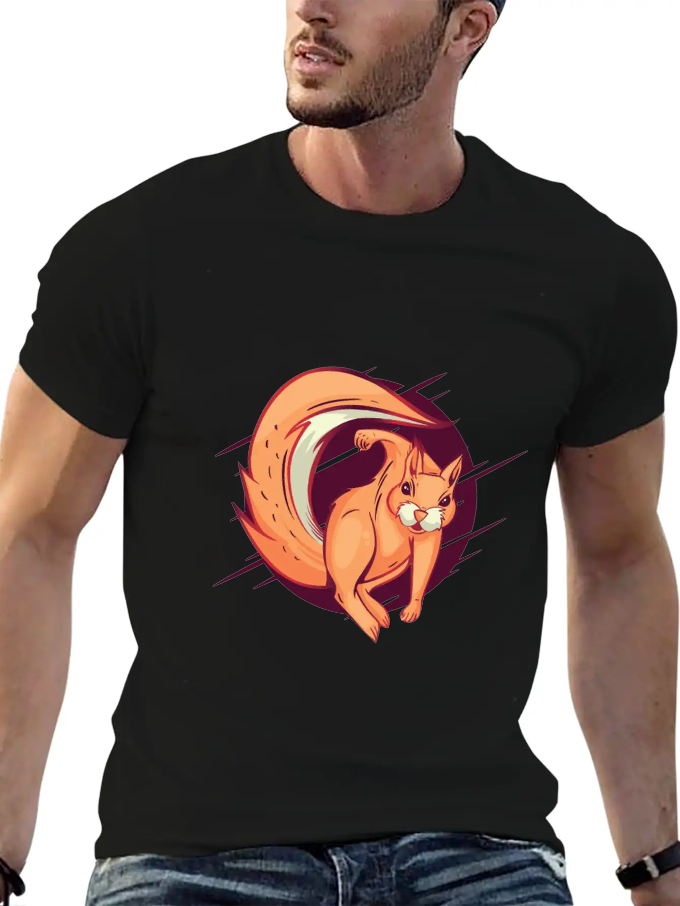 Angry Squirrel Hitting Hook Squirrel Is Pissed Off Unisex Casual T-Shirt – Clean Design For Daily Comfort