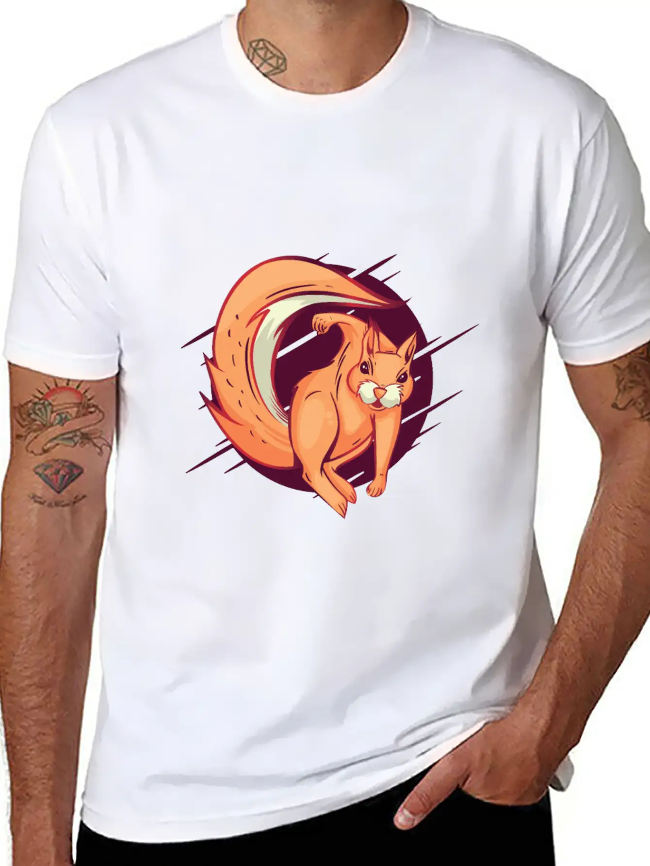 Angry Squirrel Hitting Hook Squirrel Is Pissed Off Unisex Casual T-Shirt – Clean Design For Daily Comfort