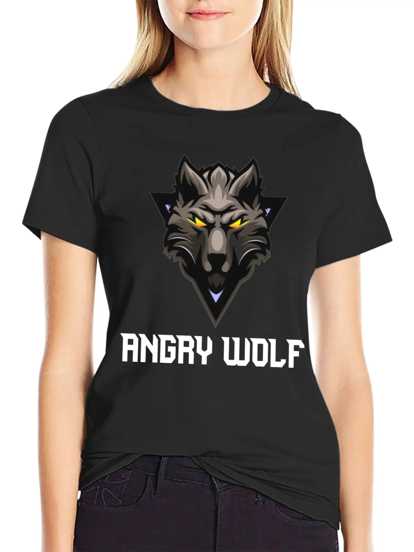 Angry Wolf🐺🐺 Unisex Casual T-Shirt – Clean Design For Daily Comfort