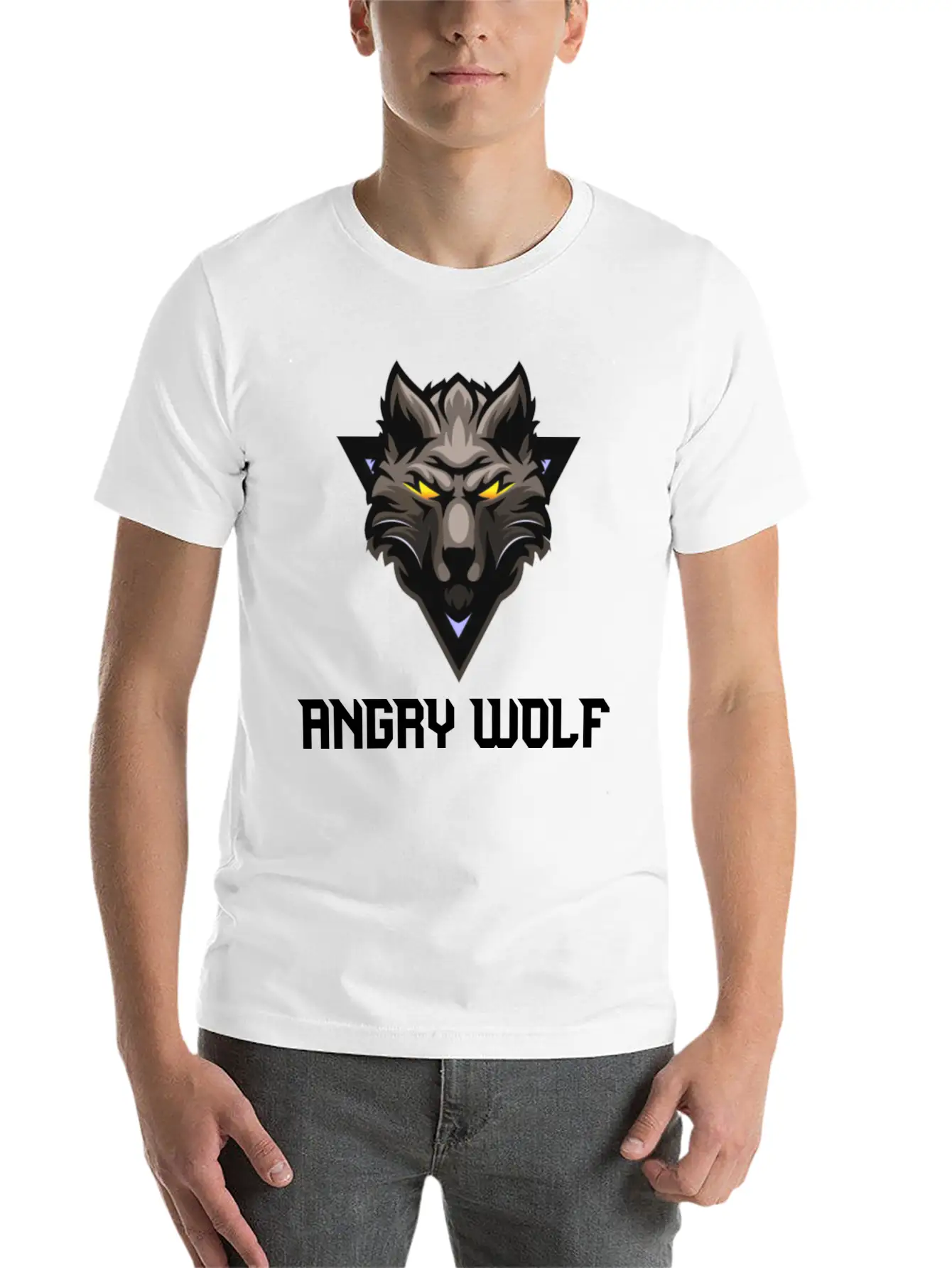 Angry Wolf🐺🐺 Unisex Casual T-Shirt – Clean Design For Daily Comfort