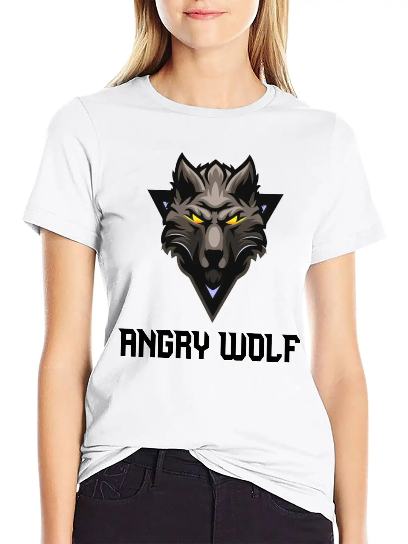 Angry Wolf🐺🐺 Unisex Casual T-Shirt – Clean Design For Daily Comfort