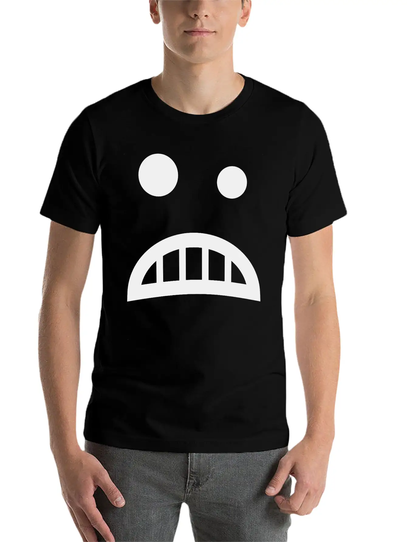 Angst Smiley Modern Fit Casual T-Shirt – Clean And Versatile Design
