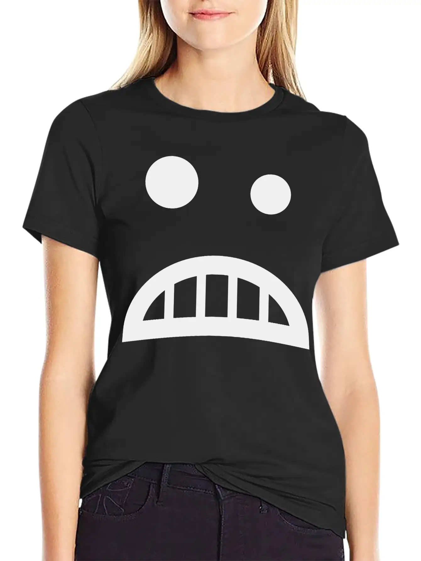 Angst Smiley Modern Fit Casual T-Shirt – Clean And Versatile Design