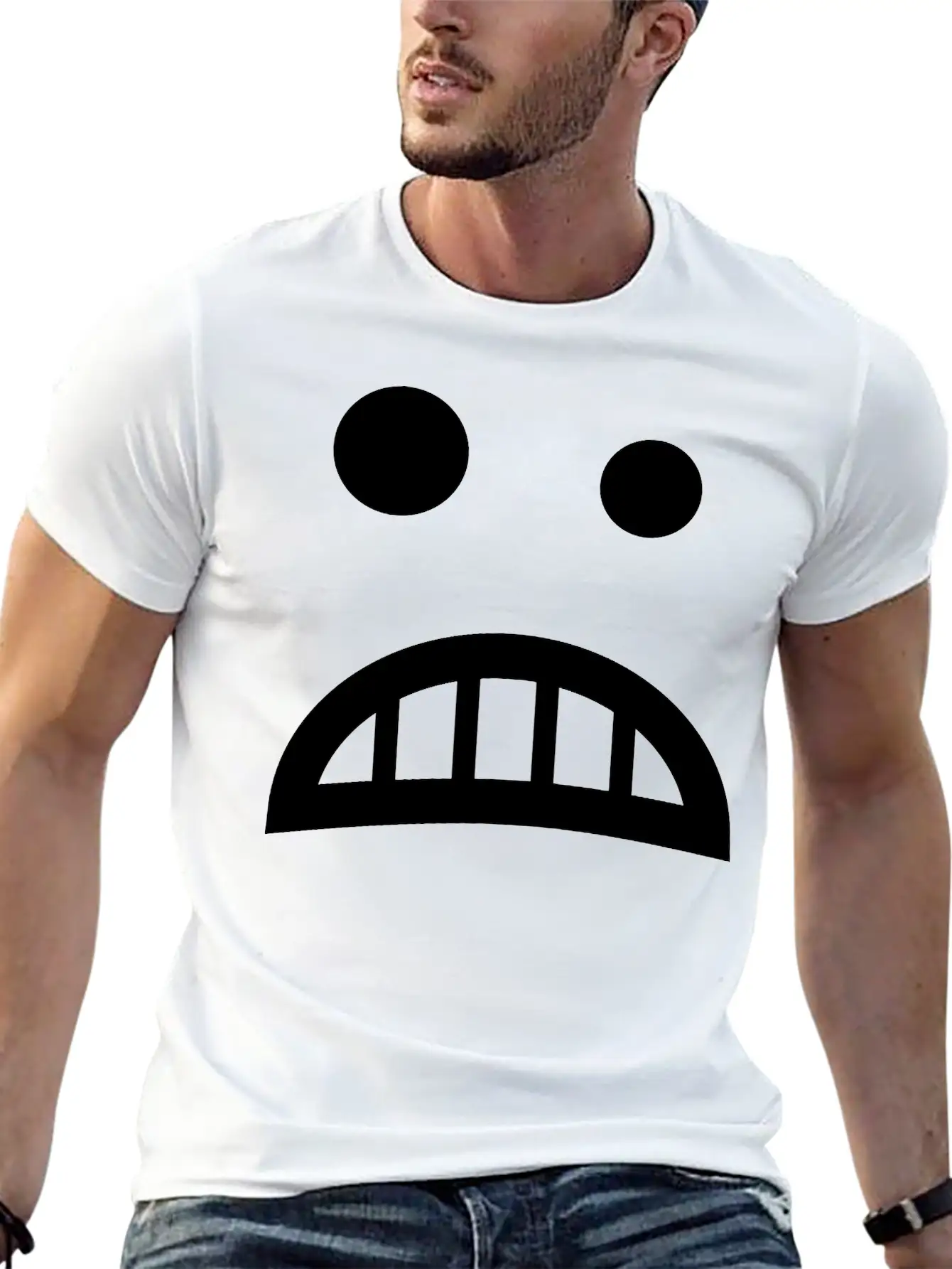 Angst Smiley Modern Fit Casual T-Shirt – Clean And Versatile Design