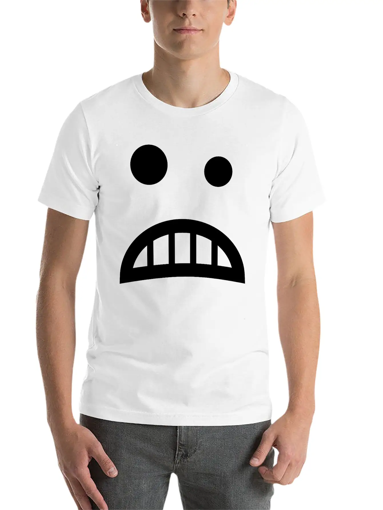 Angst Smiley Modern Fit Casual T-Shirt – Clean And Versatile Design