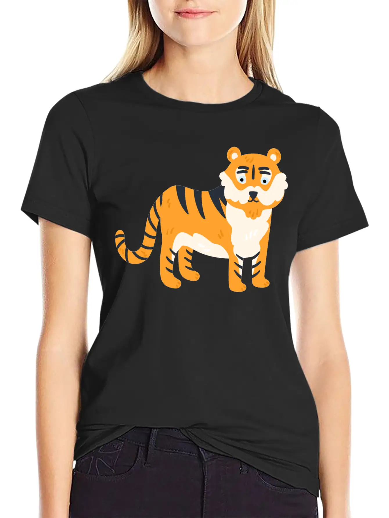 Animal Lion Style Design Soft Cotton Short Sleeve Tee – Unisex Wardrobe Staple