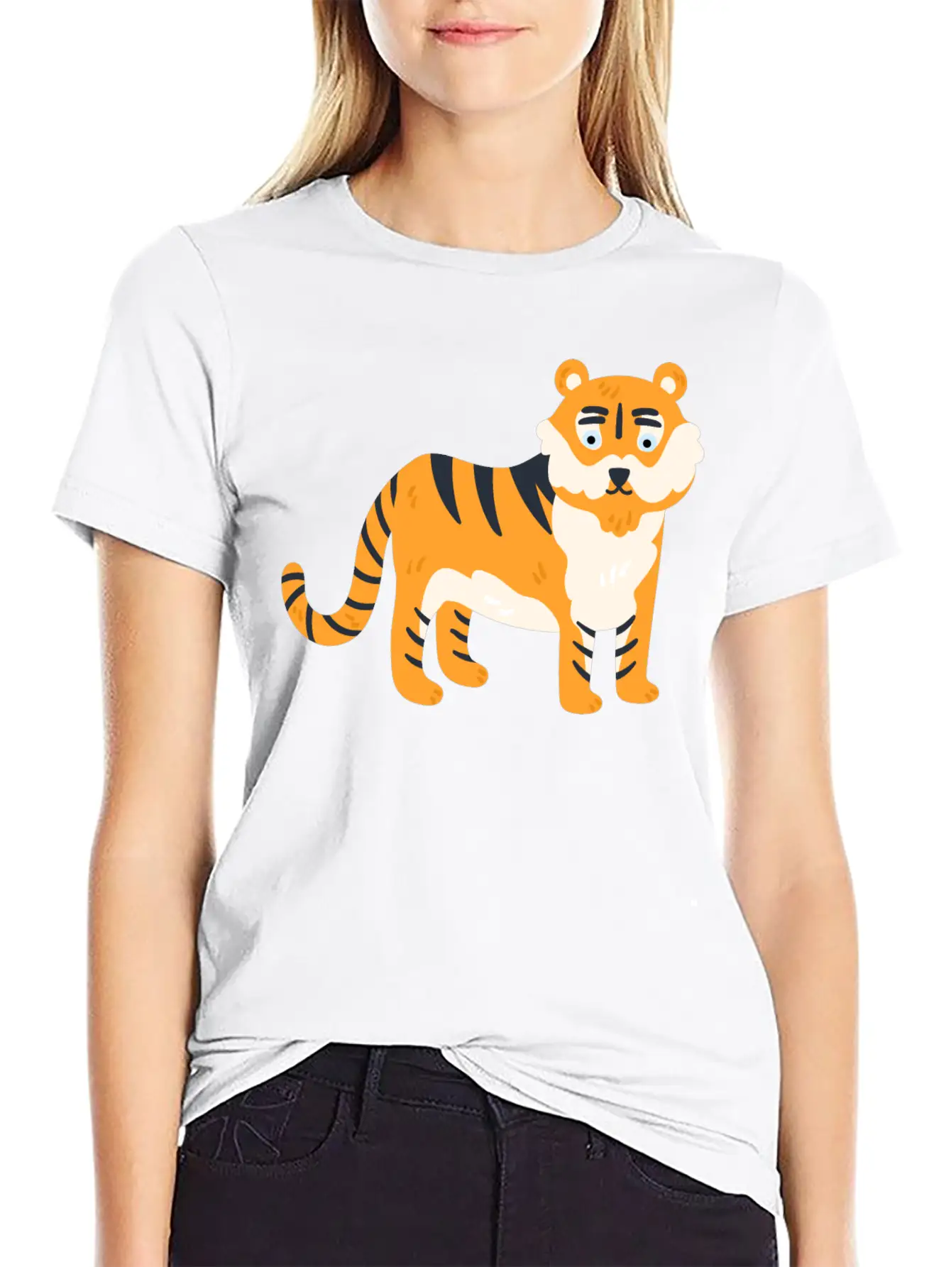 Animal Lion Style Design Soft Cotton Short Sleeve Tee – Unisex Wardrobe Staple