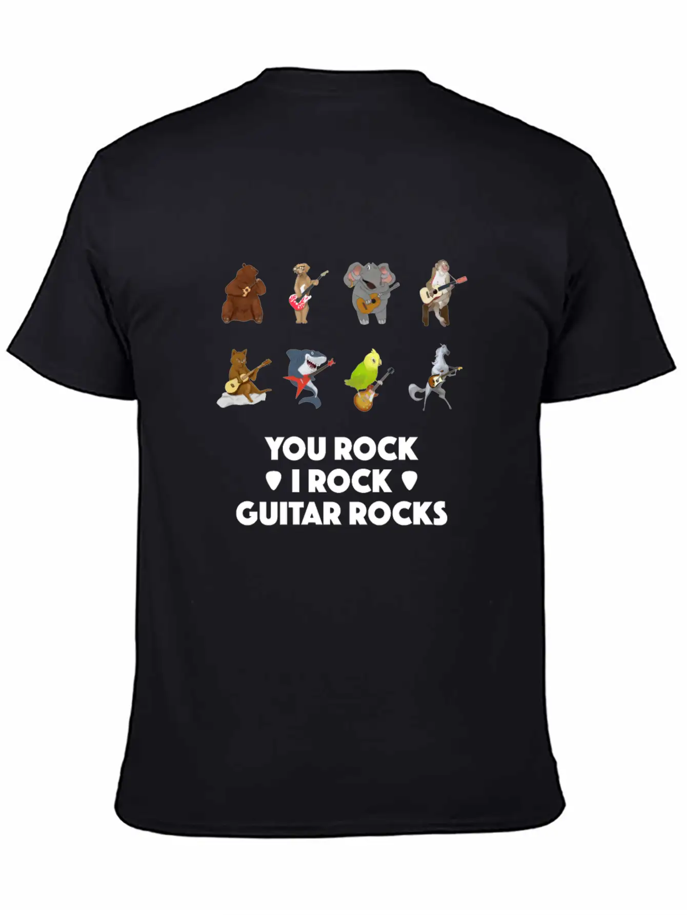 Animal Pet Acoustic E-Guitar Ukulele Musician Gift Basic Graphic T-Shirt – Daily Comfort In Soft Cotton