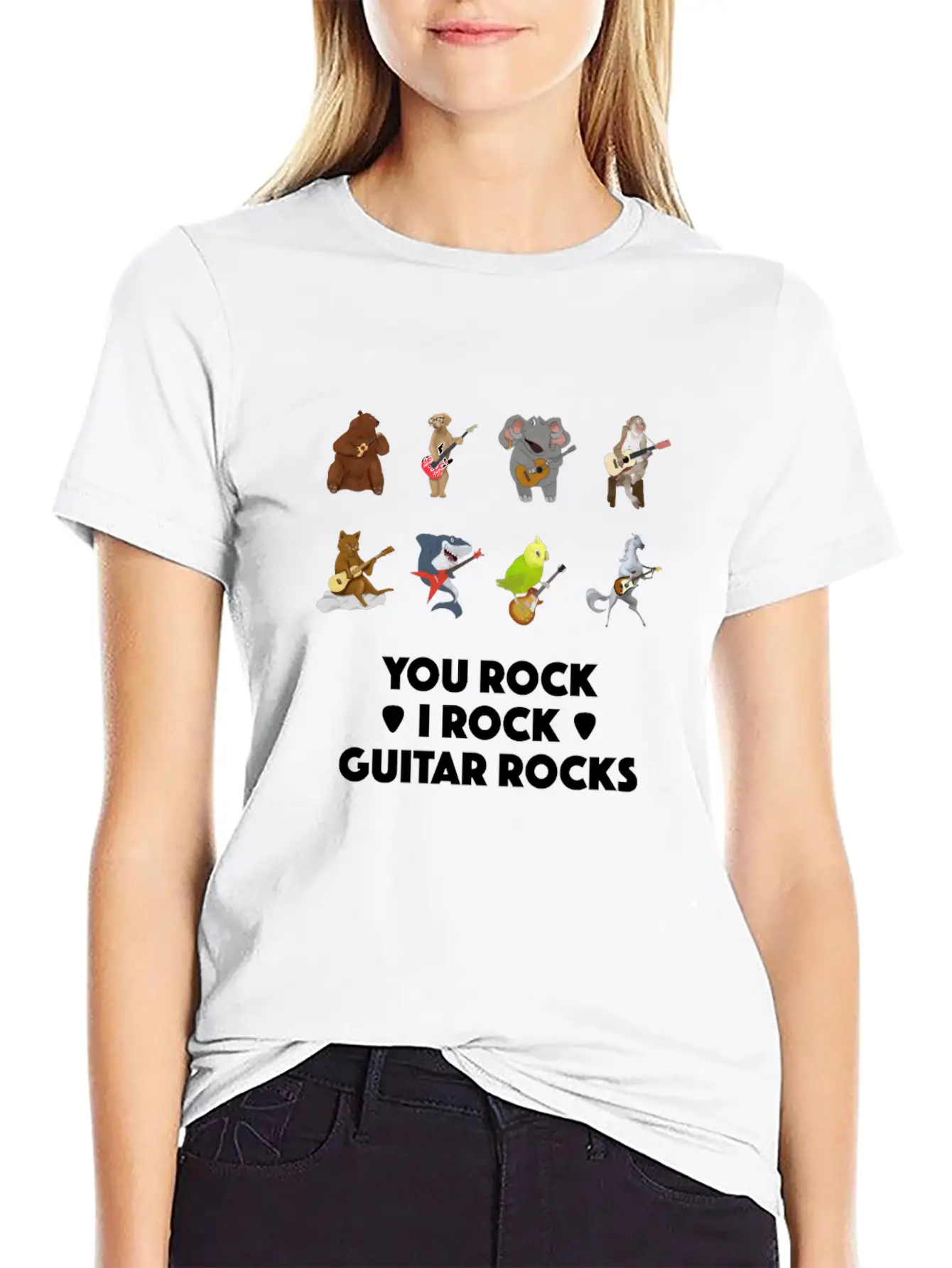 Animal Pet Acoustic E-Guitar Ukulele Musician Gift Basic Graphic T-Shirt – Daily Comfort In Soft Cotton