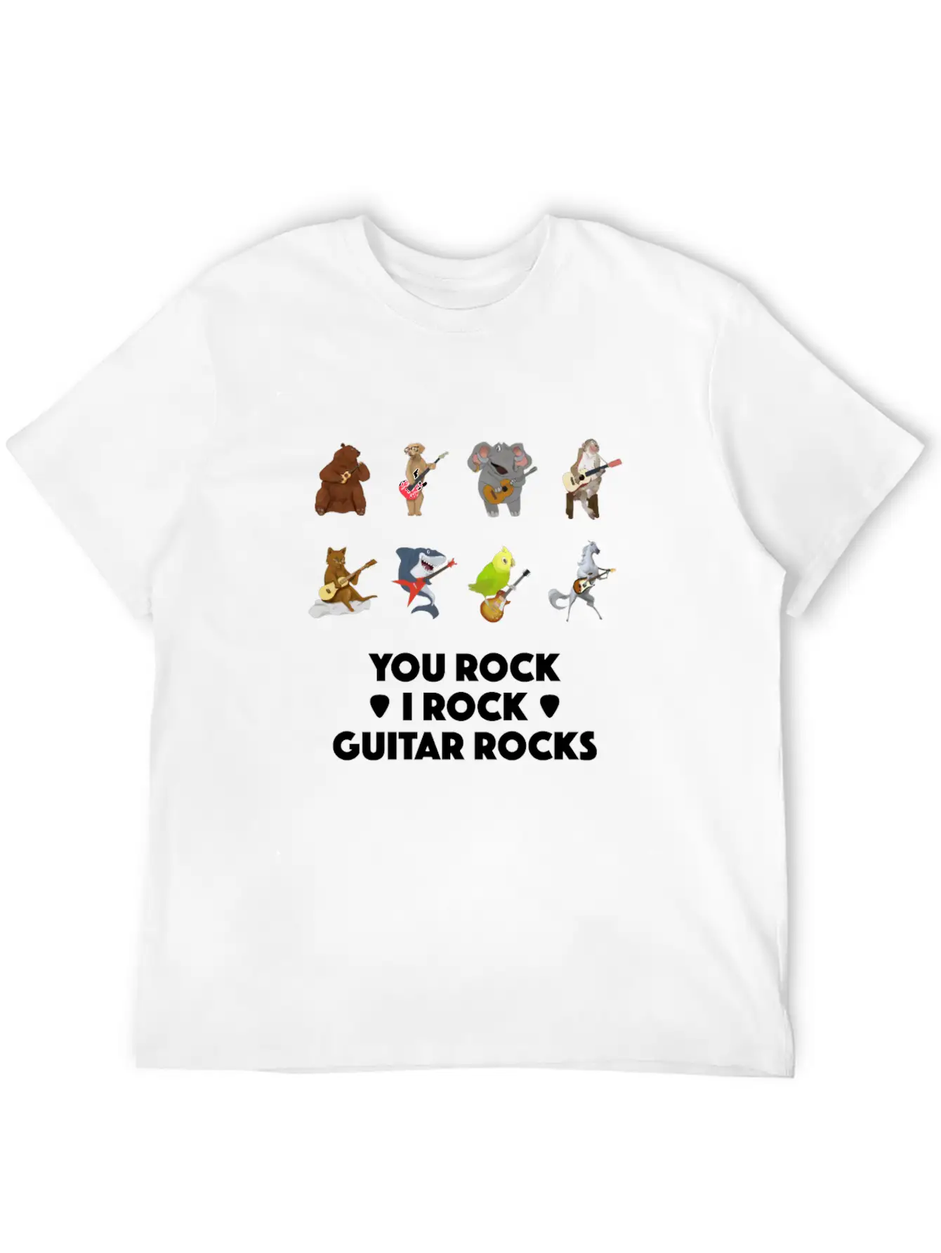 Animal Pet Acoustic E-Guitar Ukulele Musician Gift Basic Graphic T-Shirt – Daily Comfort In Soft Cotton