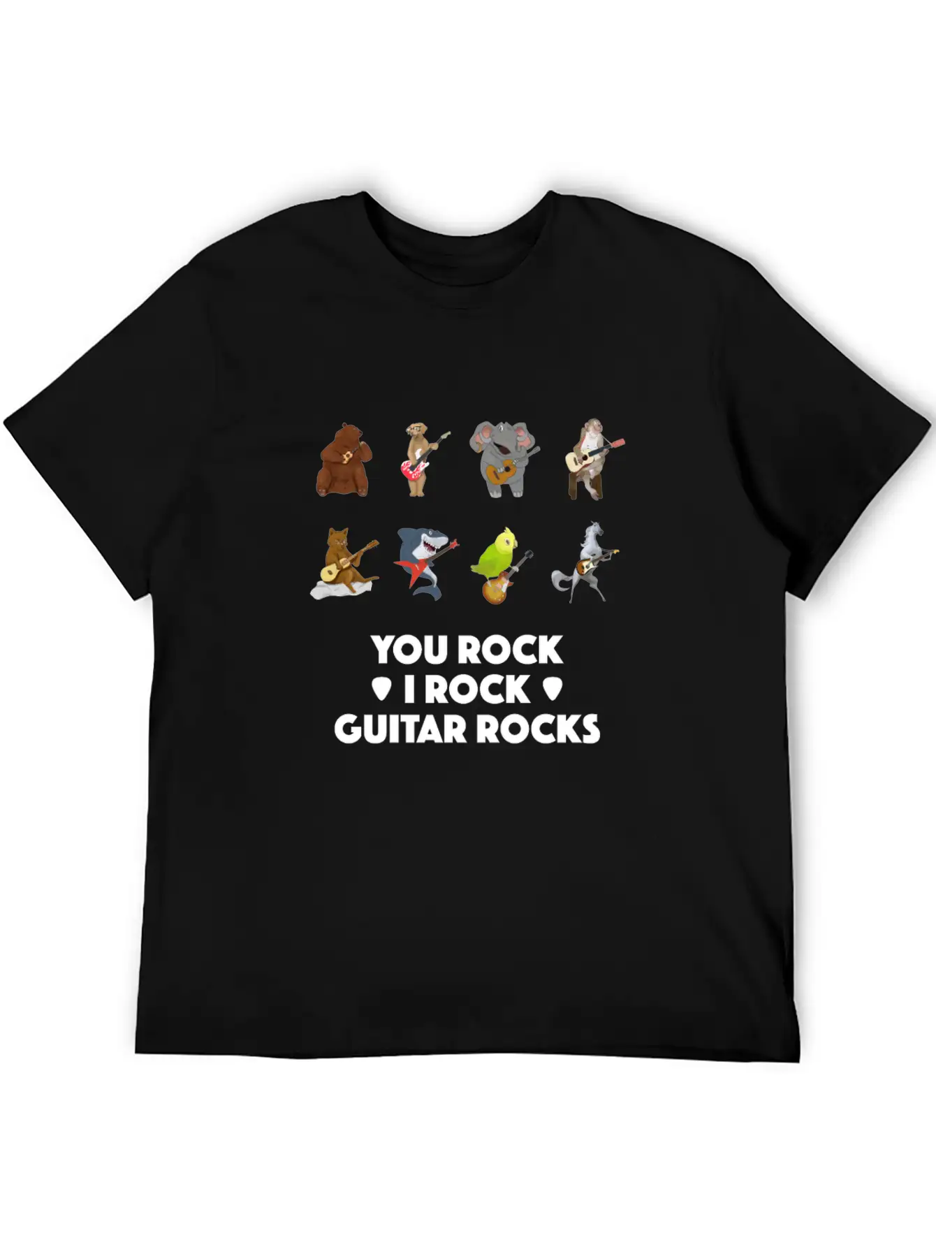 Animal Pet Acoustic E-Guitar Ukulele Musician Gift Basic Graphic T-Shirt – Daily Comfort In Soft Cotton