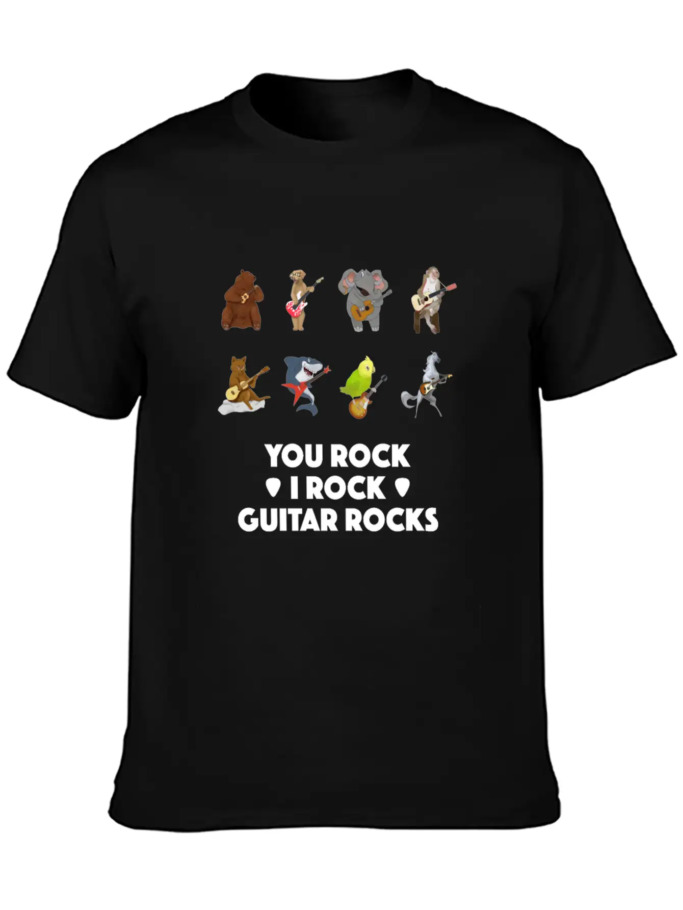 Animal Pet Acoustic E-Guitar Ukulele Musician Gift Basic Graphic T-Shirt – Daily Comfort In Soft Cotton