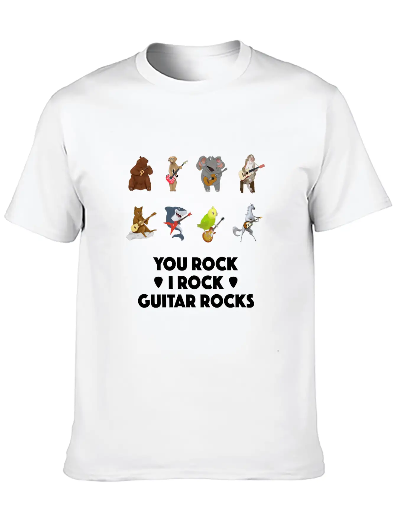 Animal Pet Acoustic E-Guitar Ukulele Musician Gift Basic Graphic T-Shirt – Daily Comfort In Soft Cotton