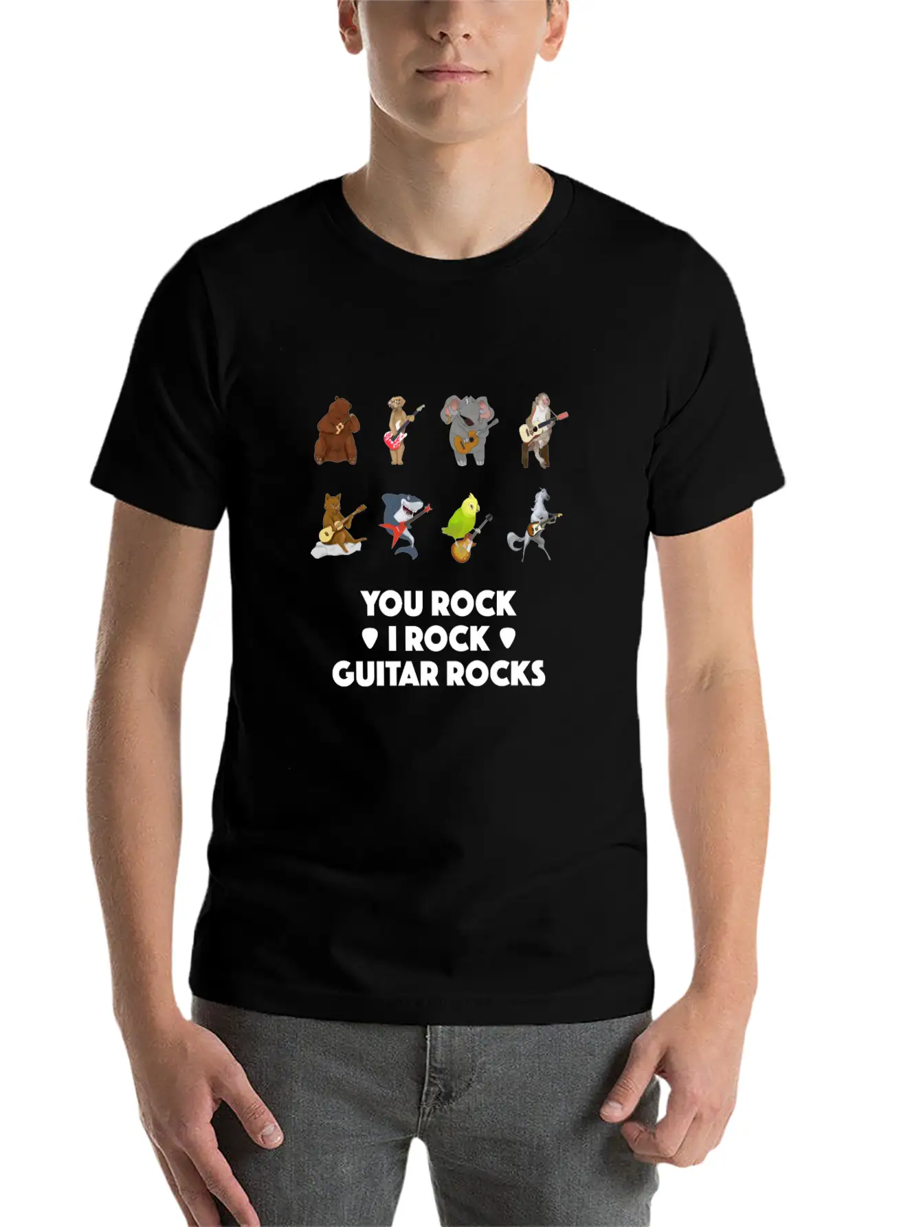 Animal Pet Acoustic E-Guitar Ukulele Musician Gift Basic Graphic T-Shirt – Daily Comfort In Soft Cotton