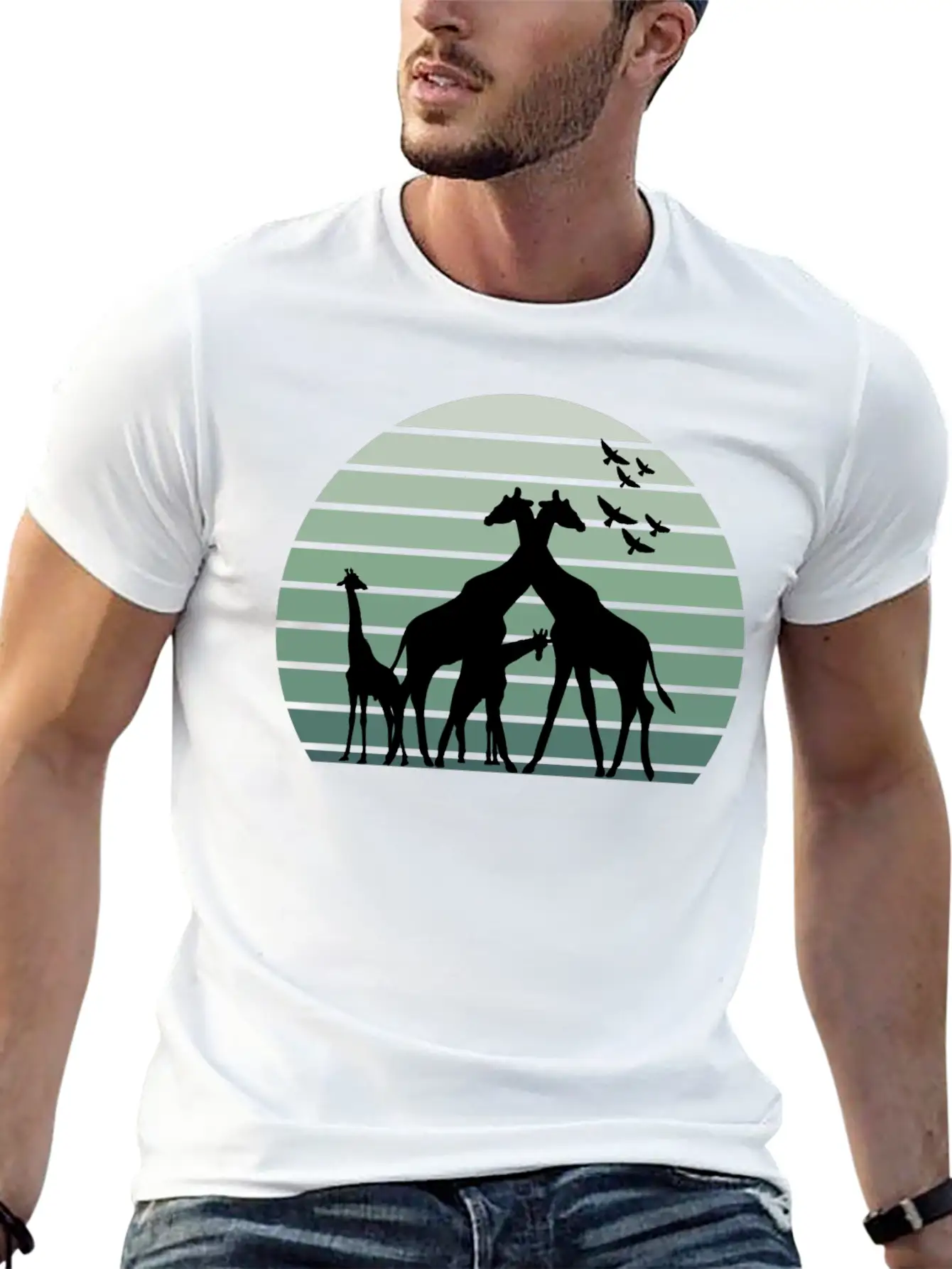 Animals Giraffes Soft Cotton Short Sleeve Tee – Unisex Wardrobe Staple