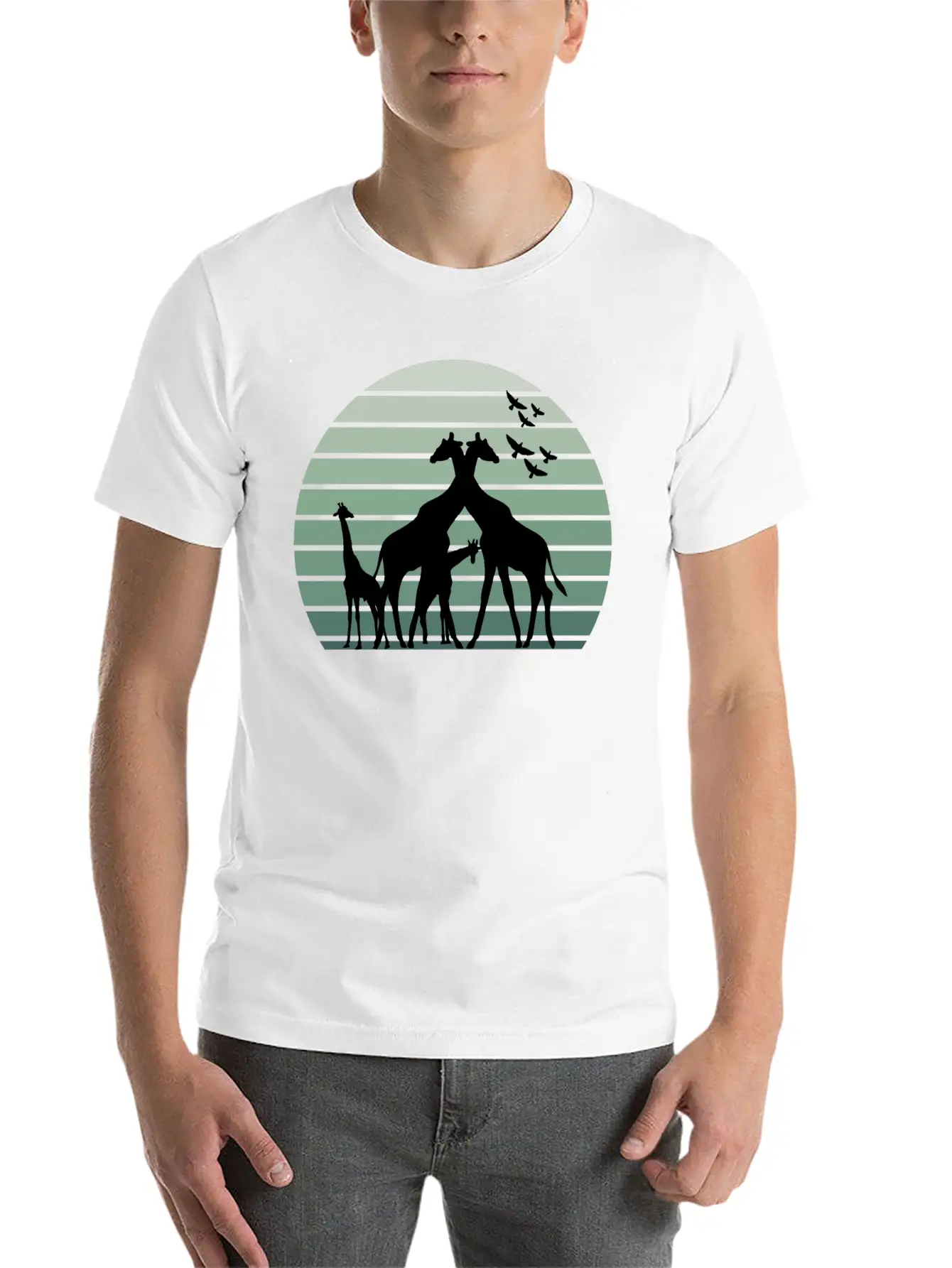 Animals Giraffes Soft Cotton Short Sleeve Tee – Unisex Wardrobe Staple