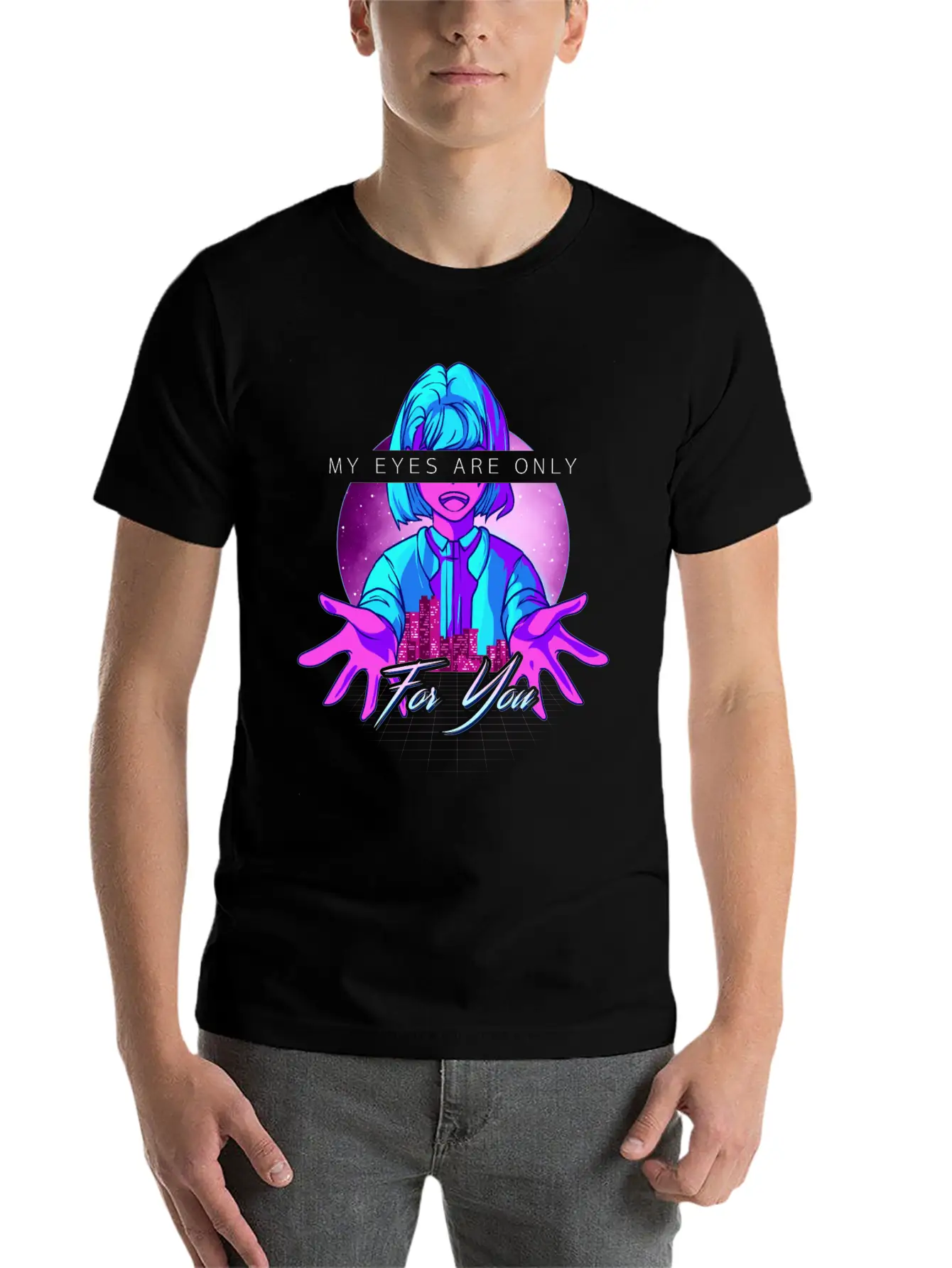 Anime Girl Kawaii Vaporwave Cyperpunk Manga Japan Soft Cotton Short Sleeve Tee – Unisex Wardrobe Staple