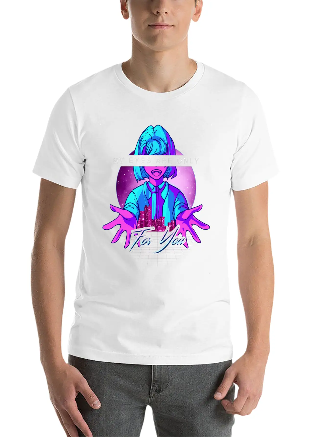 Anime Girl Kawaii Vaporwave Cyperpunk Manga Japan Soft Cotton Short Sleeve Tee – Unisex Wardrobe Staple