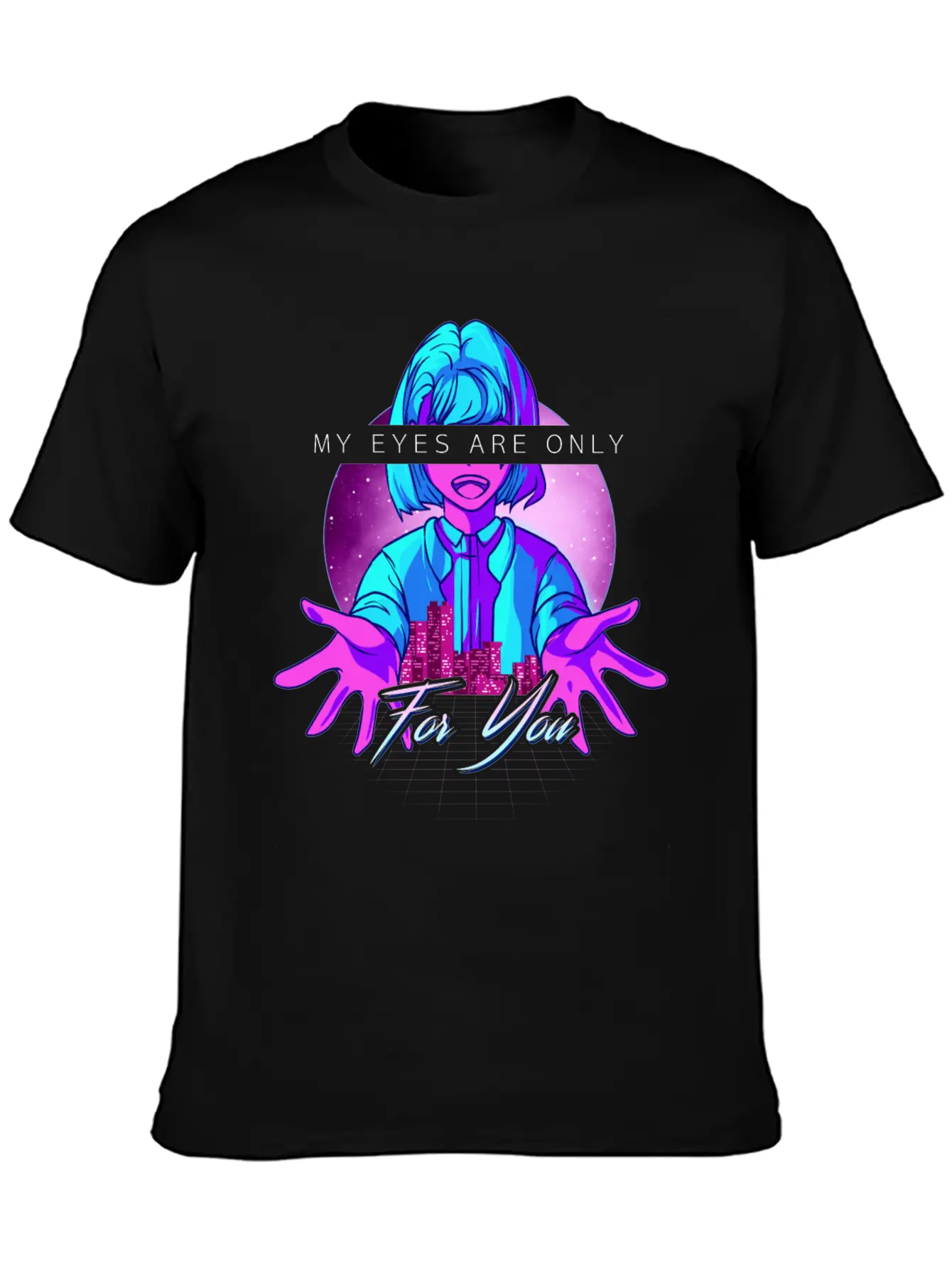 Anime Girl Kawaii Vaporwave Cyperpunk Manga Japan Soft Cotton Short Sleeve Tee – Unisex Wardrobe Staple