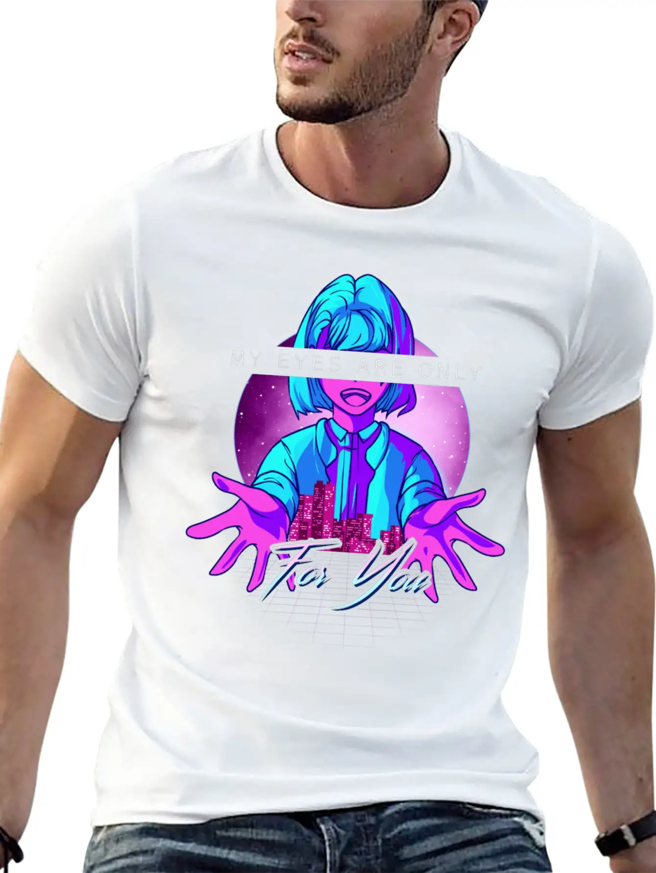 Anime Girl Kawaii Vaporwave Cyperpunk Manga Japan Soft Cotton Short Sleeve Tee – Unisex Wardrobe Staple