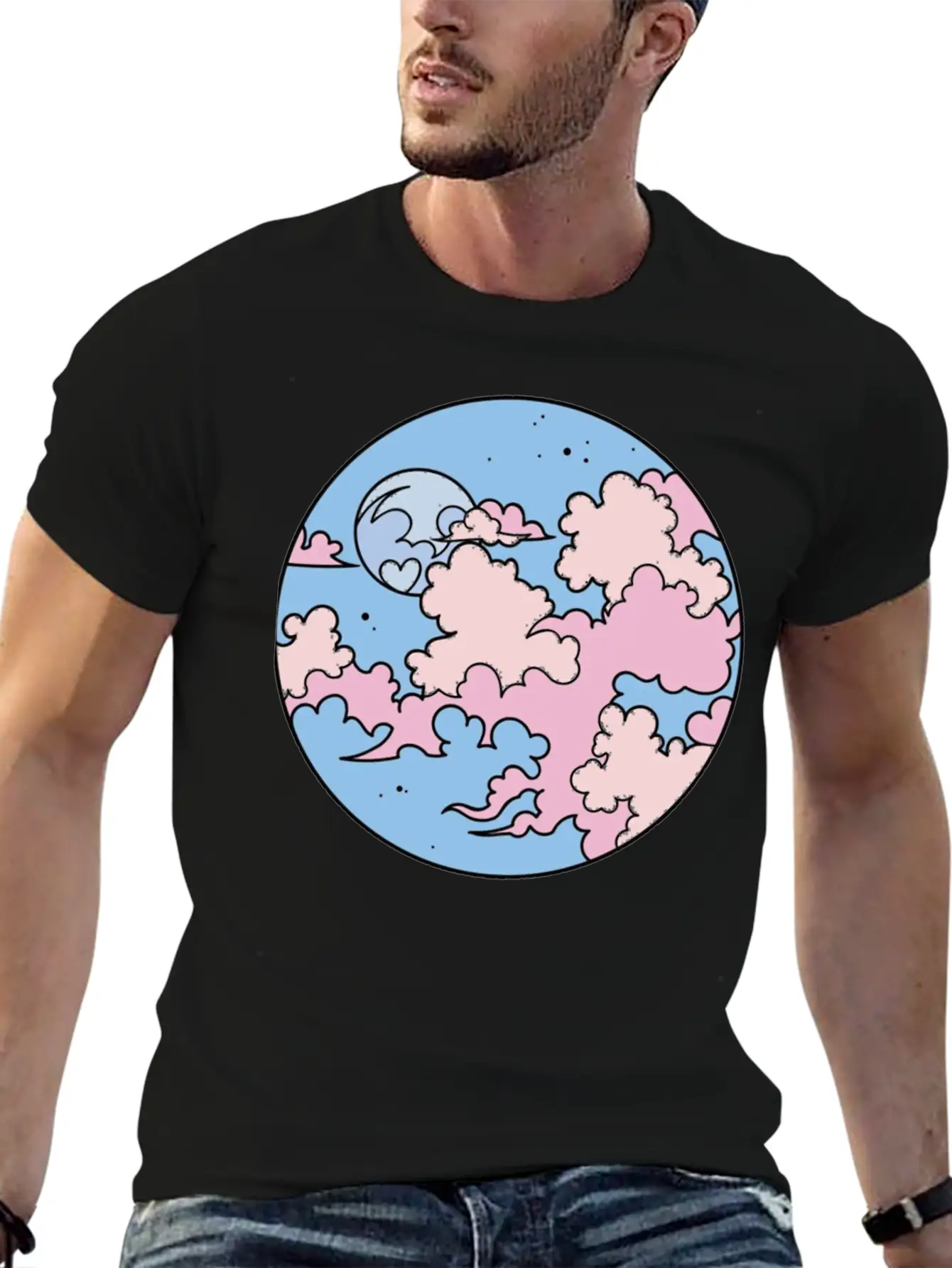 Anime Kawaii Sky Essential Cotton Tee For Daily Outfits – Unisex Style