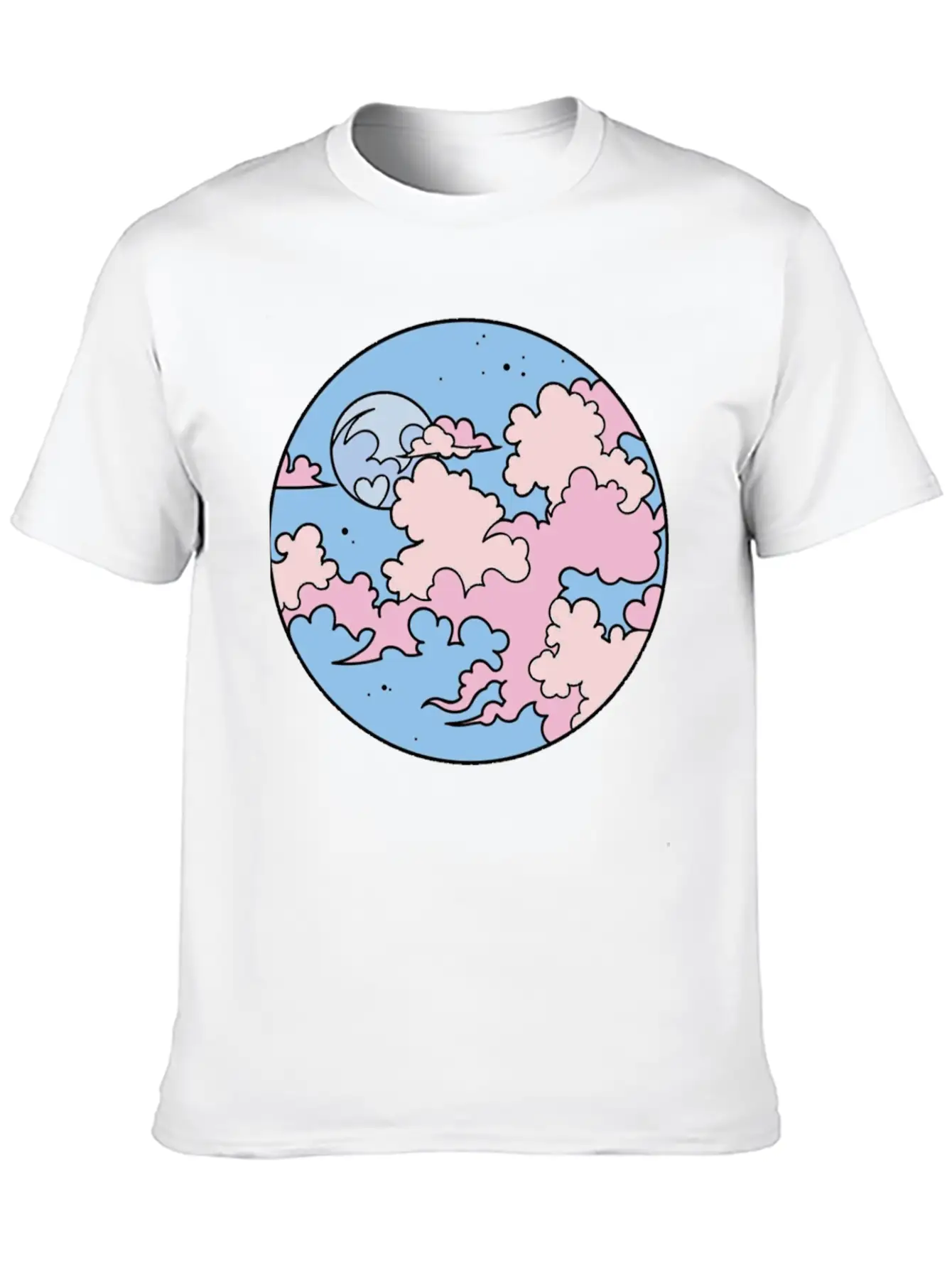 Anime Kawaii Sky Essential Cotton Tee For Daily Outfits – Unisex Style
