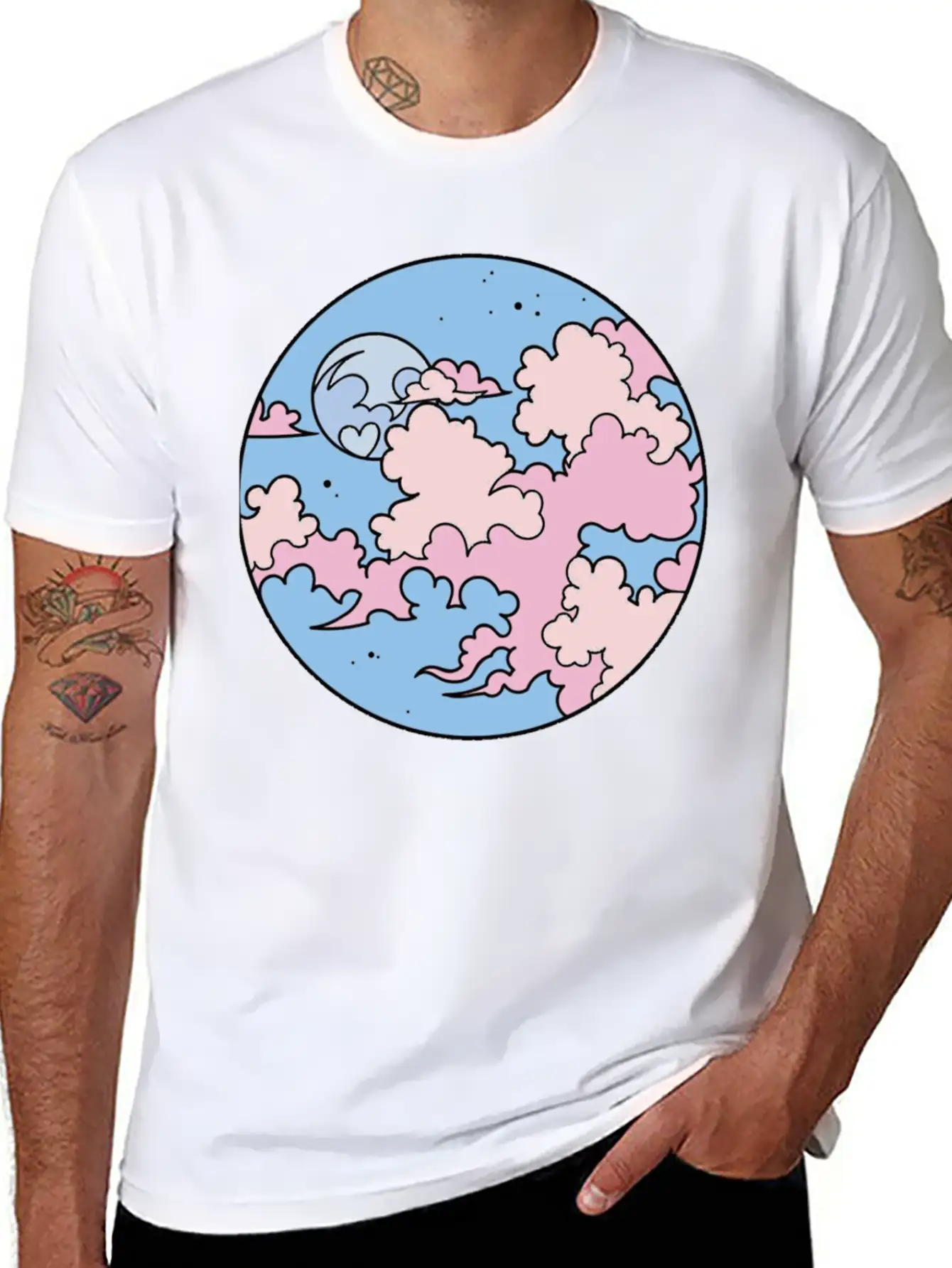 Anime Kawaii Sky Essential Cotton Tee For Daily Outfits – Unisex Style