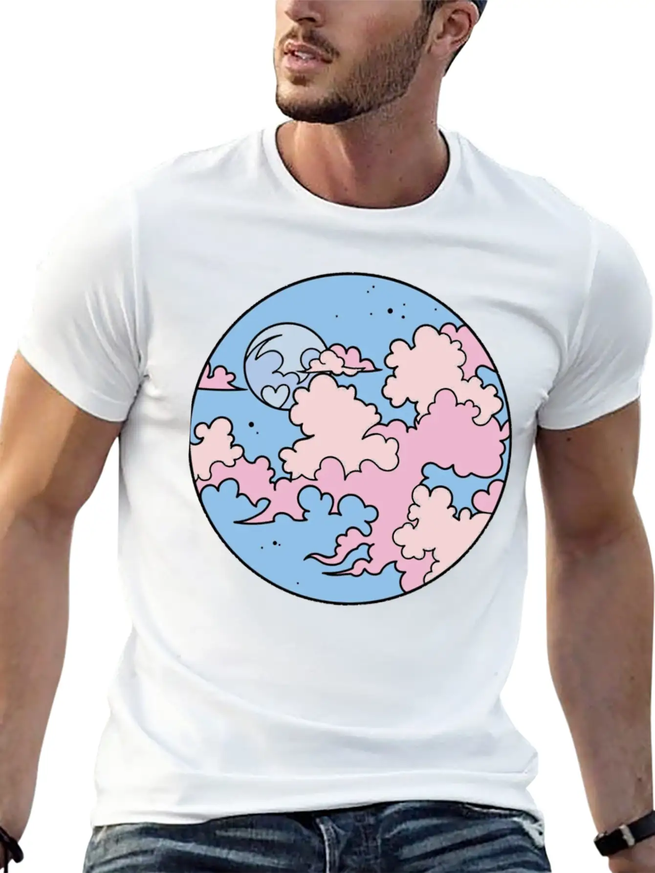 Anime Kawaii Sky Essential Cotton Tee For Daily Outfits – Unisex Style