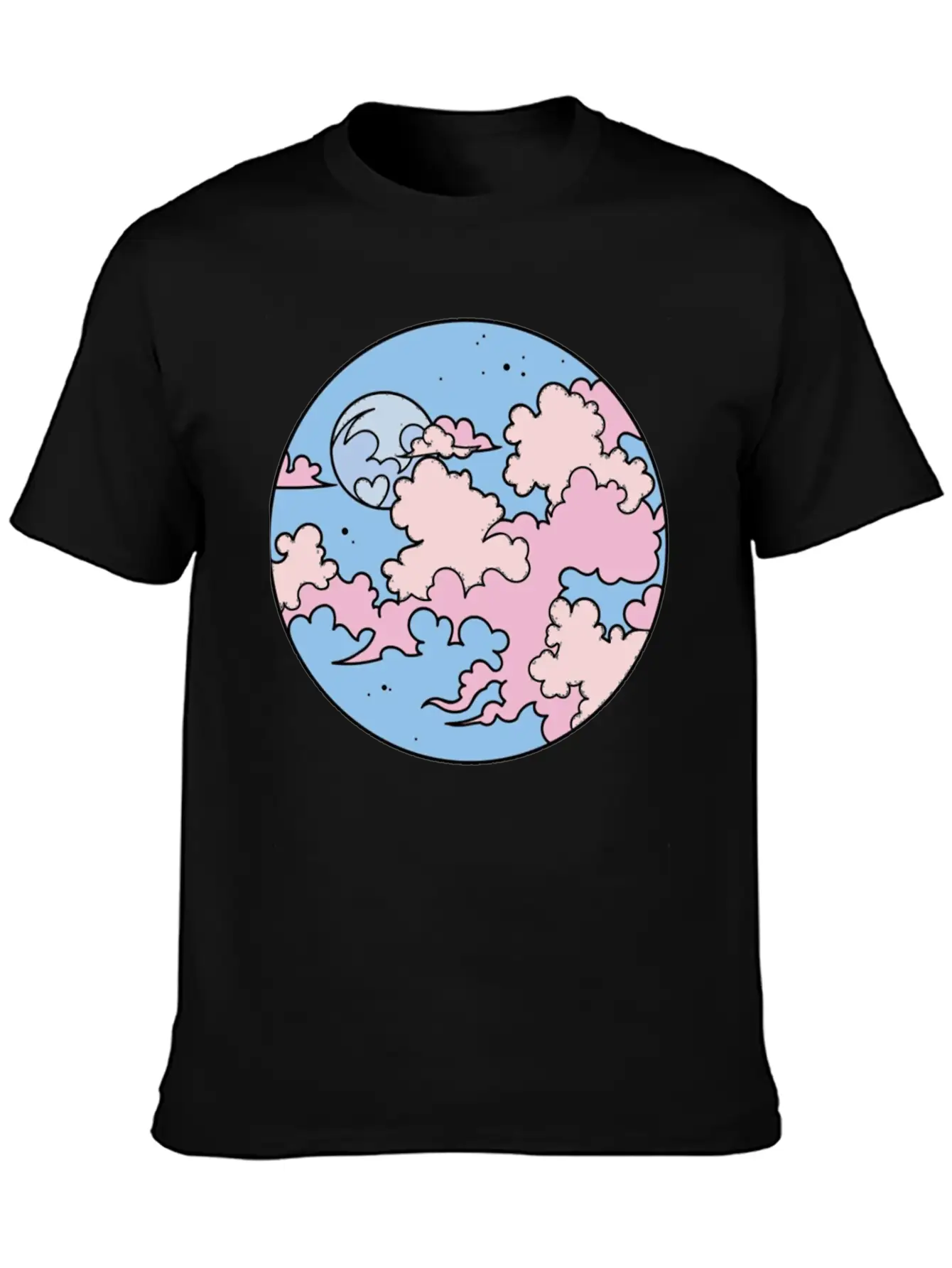 Anime Kawaii Sky Essential Cotton Tee For Daily Outfits – Unisex Style