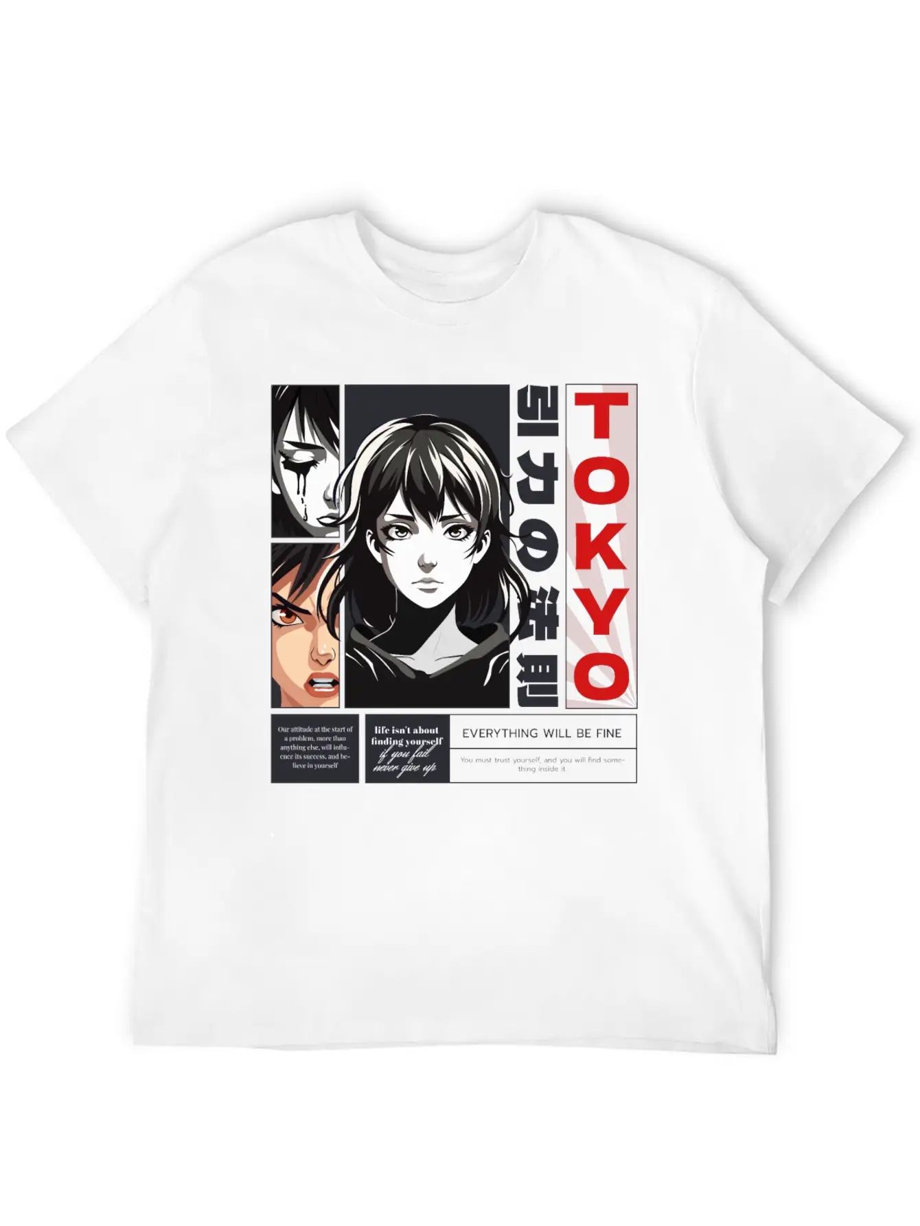 Anime Streetwear Design Unisex Casual T-Shirt – Clean Design For Daily Comfort