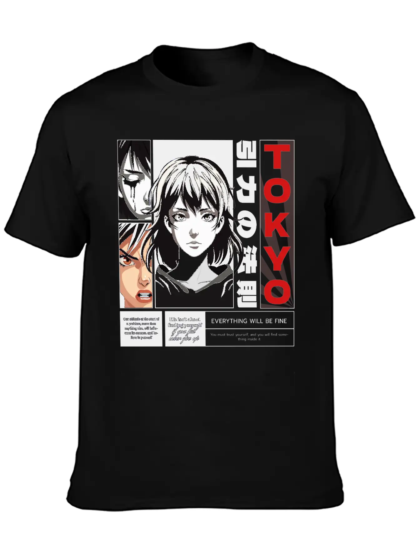 Anime Streetwear Design Unisex Casual T-Shirt – Clean Design For Daily Comfort