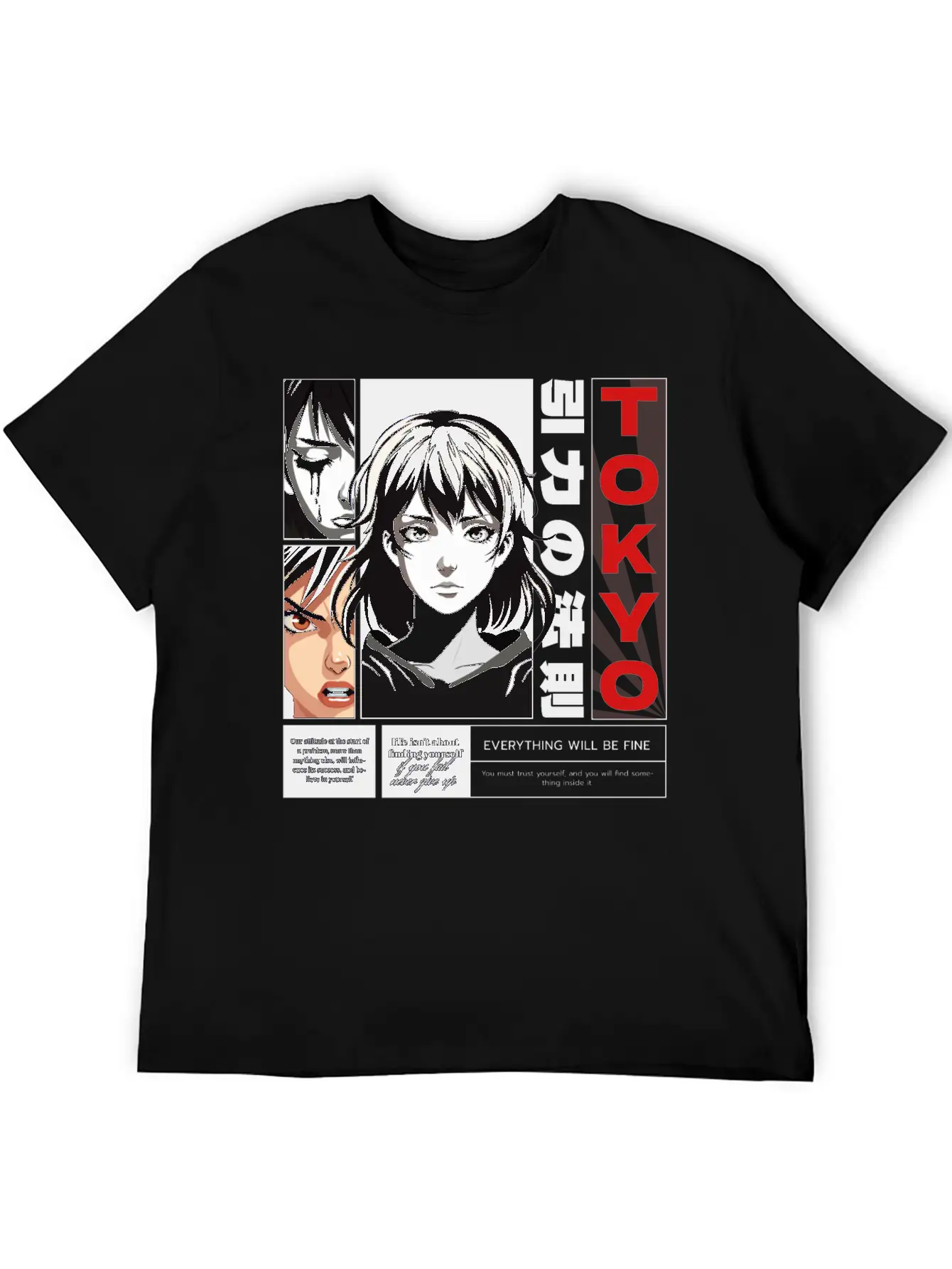 Anime Streetwear Design Unisex Casual T-Shirt – Clean Design For Daily Comfort