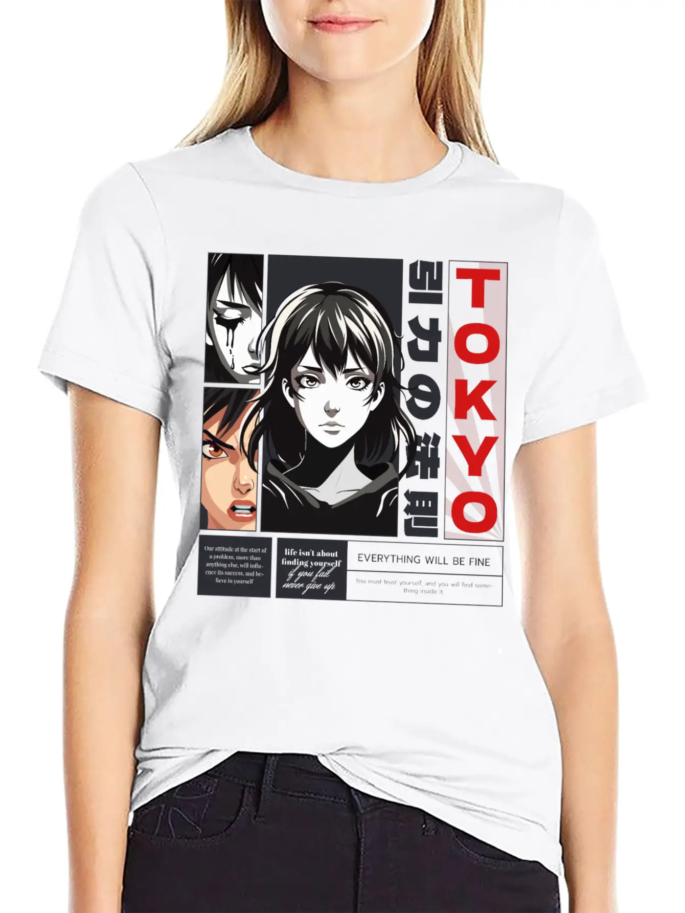 Anime Streetwear Design Unisex Casual T-Shirt – Clean Design For Daily Comfort