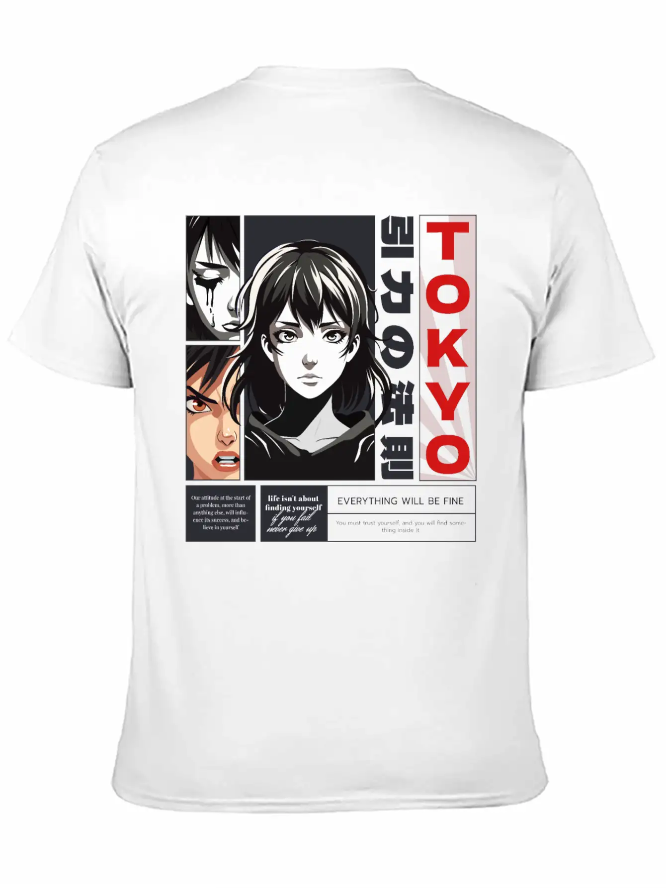 Anime Streetwear Design Unisex Casual T-Shirt – Clean Design For Daily Comfort