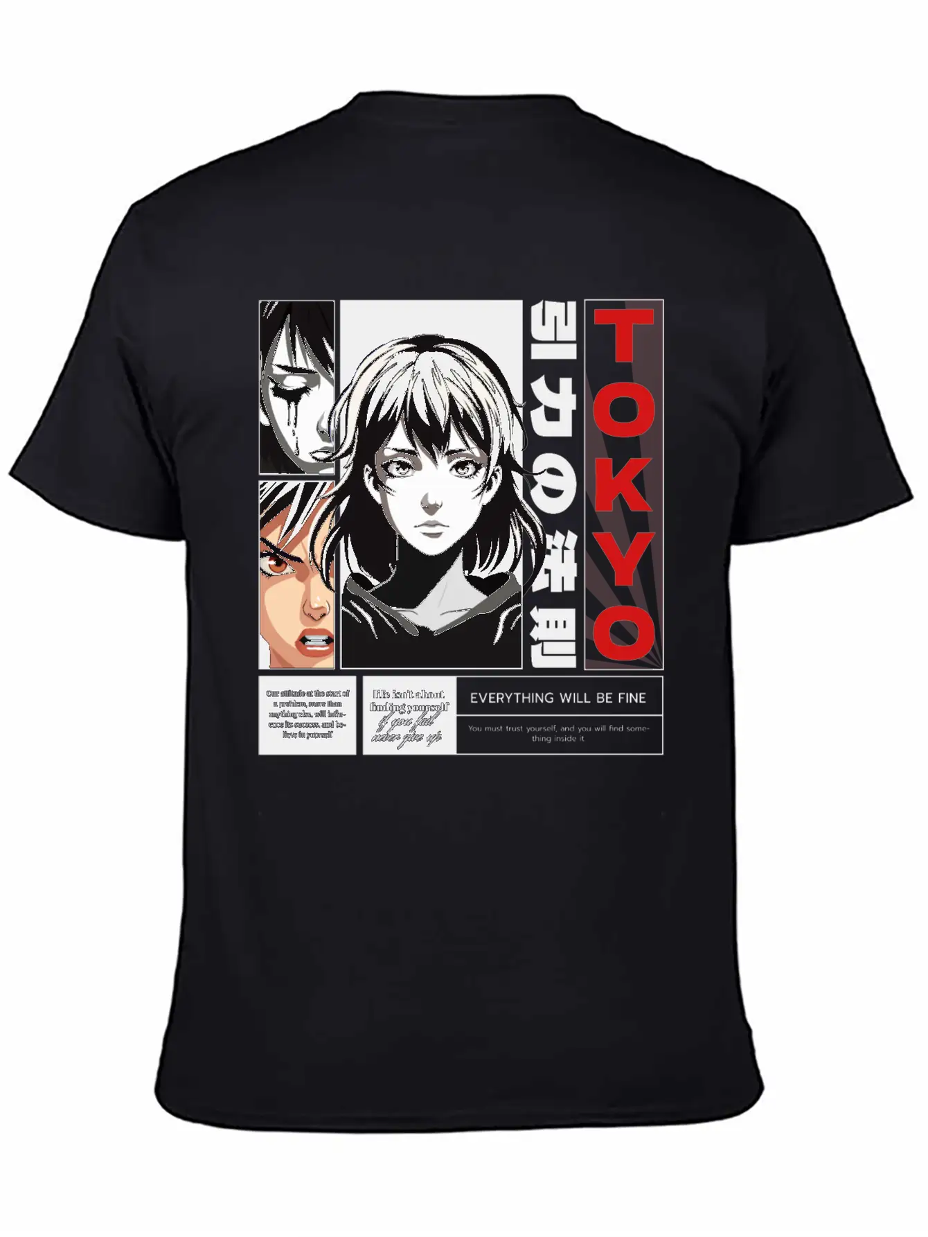 Anime Streetwear Design Unisex Casual T-Shirt – Clean Design For Daily Comfort
