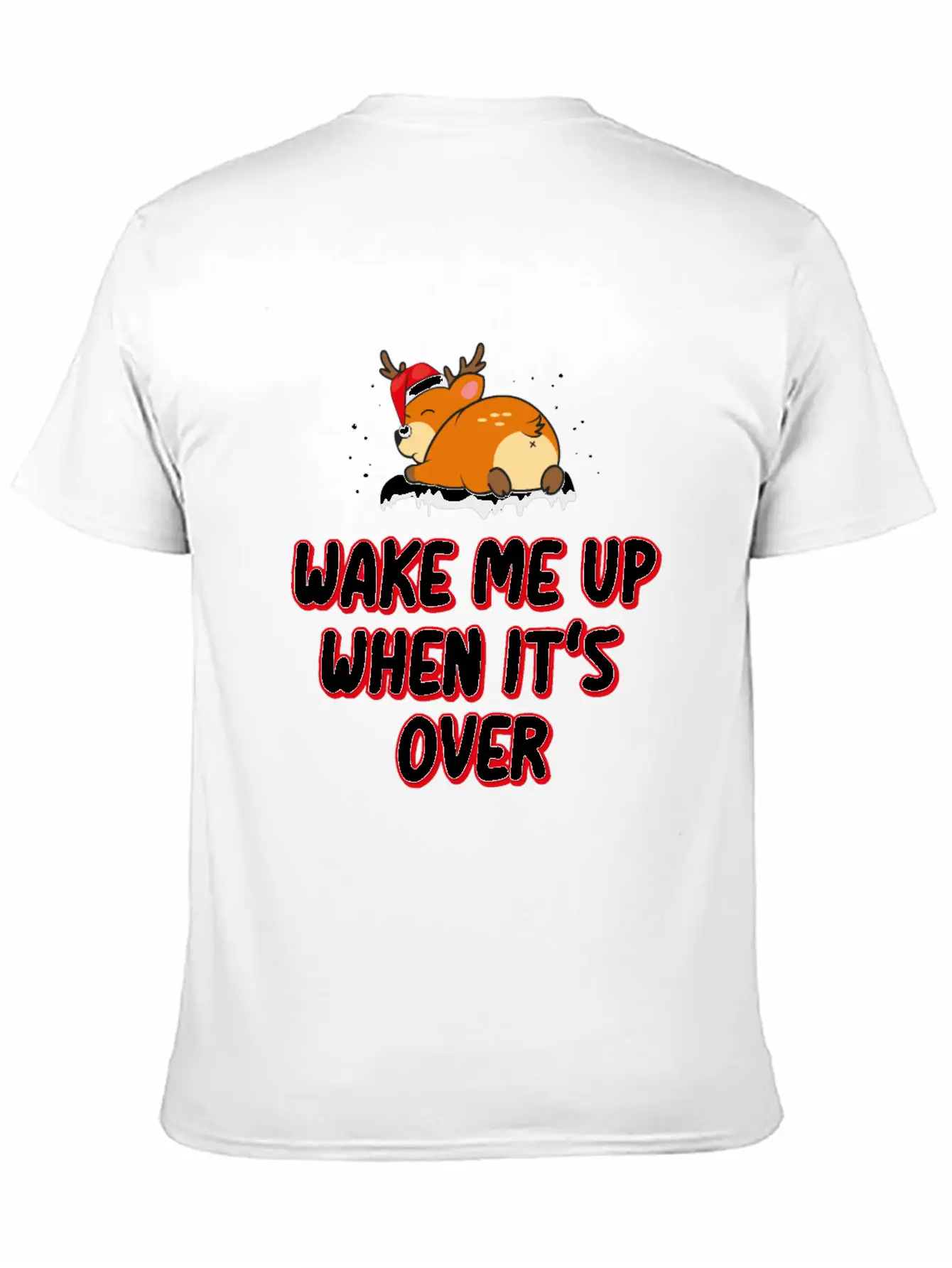 Anti Christmas Haters Funny Sayings Wake Me Up Unisex Casual T-Shirt – Clean Design For Daily Comfort