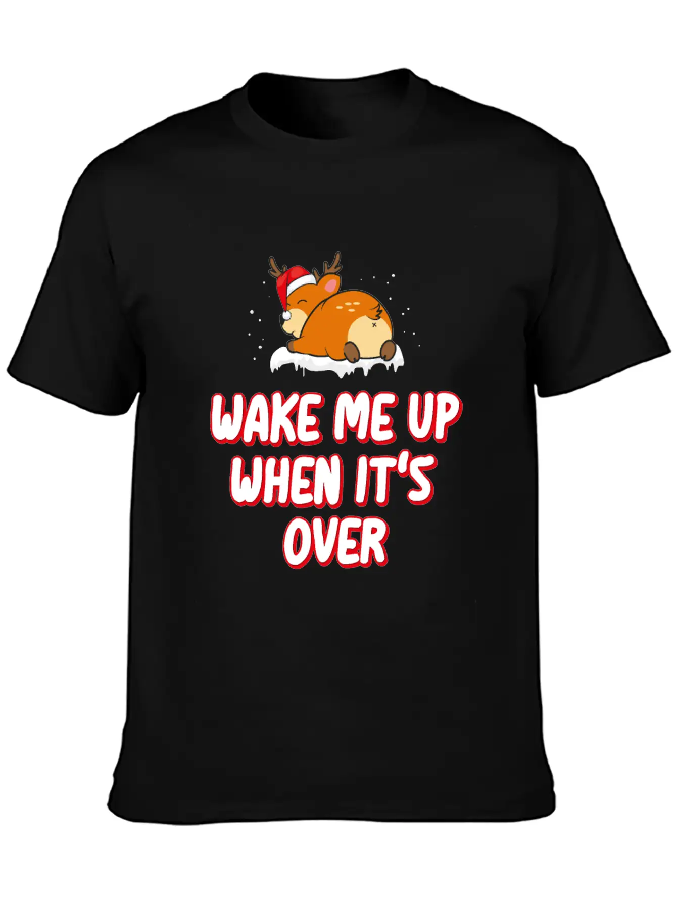 Anti Christmas Haters Funny Sayings Wake Me Up Unisex Casual T-Shirt – Clean Design For Daily Comfort