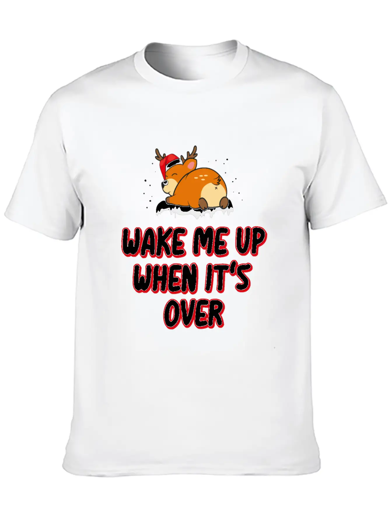 Anti Christmas Haters Funny Sayings Wake Me Up Unisex Casual T-Shirt – Clean Design For Daily Comfort