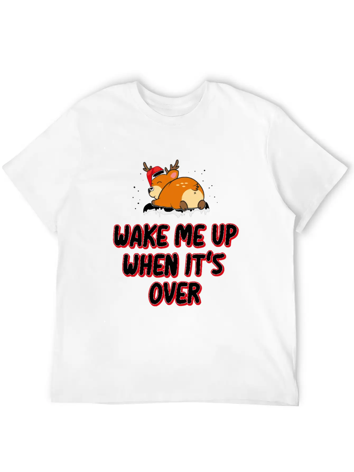 Anti Christmas Haters Funny Sayings Wake Me Up Unisex Casual T-Shirt – Clean Design For Daily Comfort