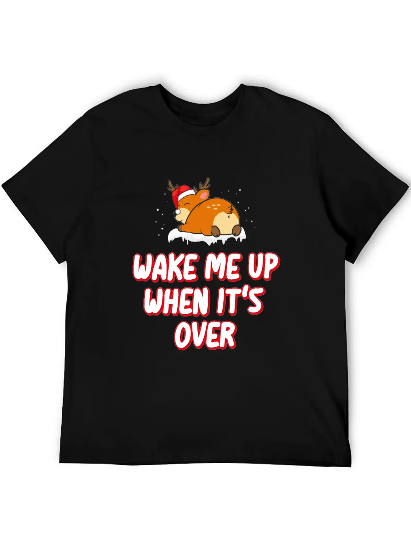Anti Christmas Haters Funny Sayings Wake Me Up Unisex Casual T-Shirt – Clean Design For Daily Comfort