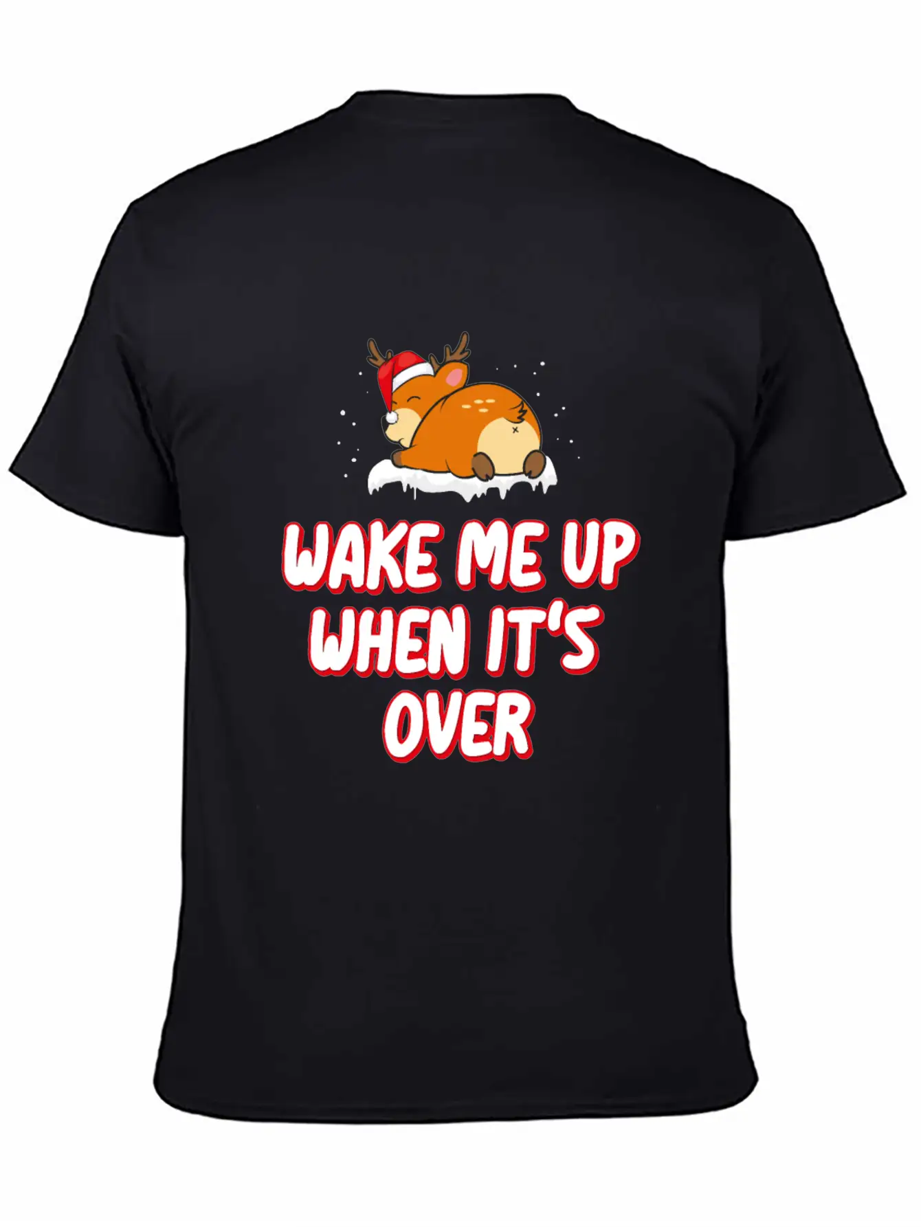 Anti Christmas Haters Funny Sayings Wake Me Up Unisex Casual T-Shirt – Clean Design For Daily Comfort