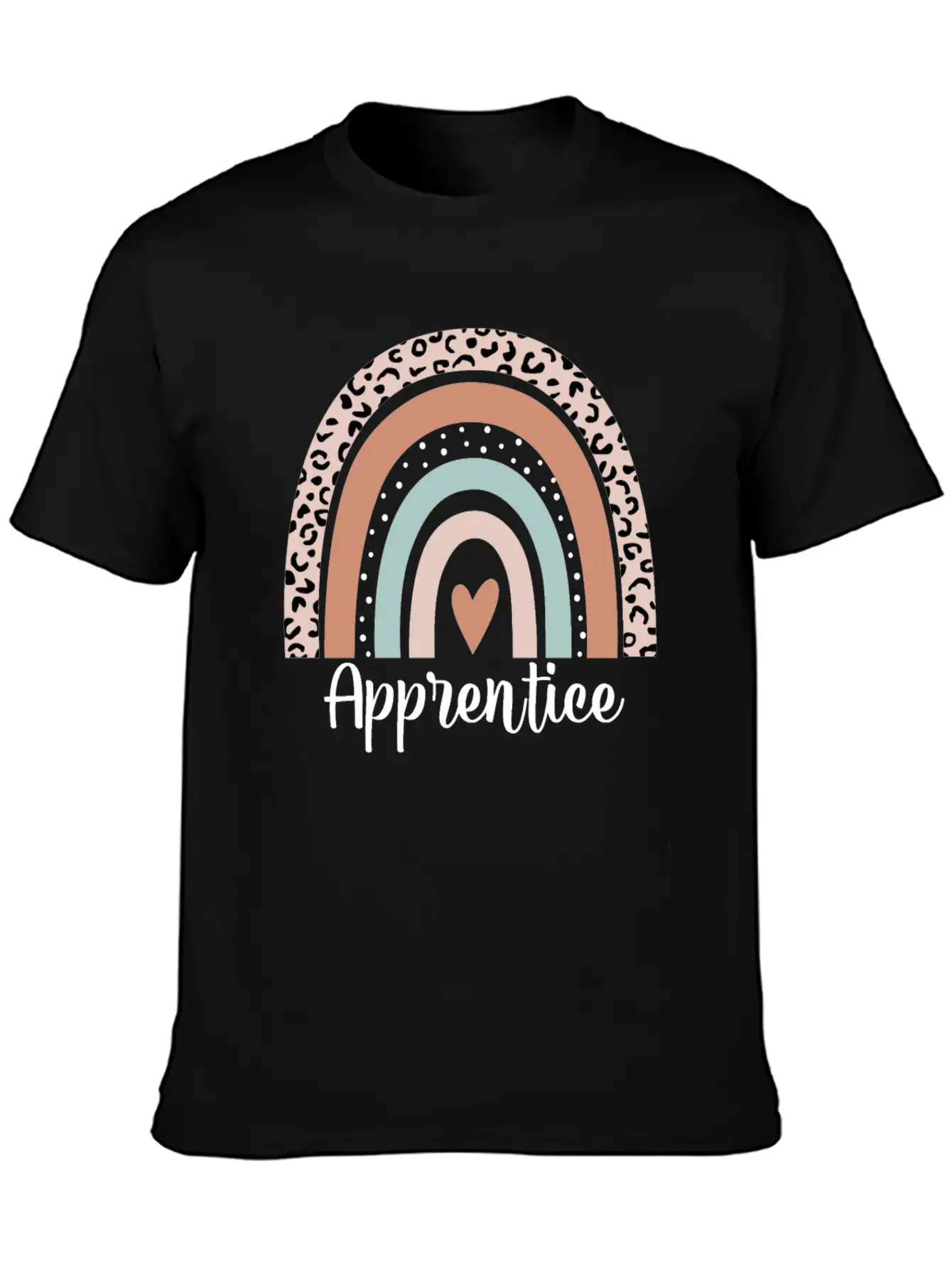 Apprentice Rainbow Leopard Funny Apprentice Essential Cotton Tee For Daily Outfits – Unisex Style