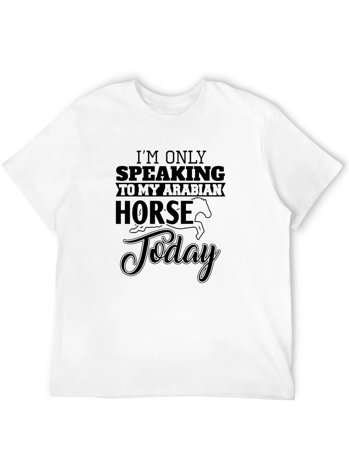 Arabian Horse Classic Fit Graphic Tee For Daily Comfort – Unisex Cotton Shirt