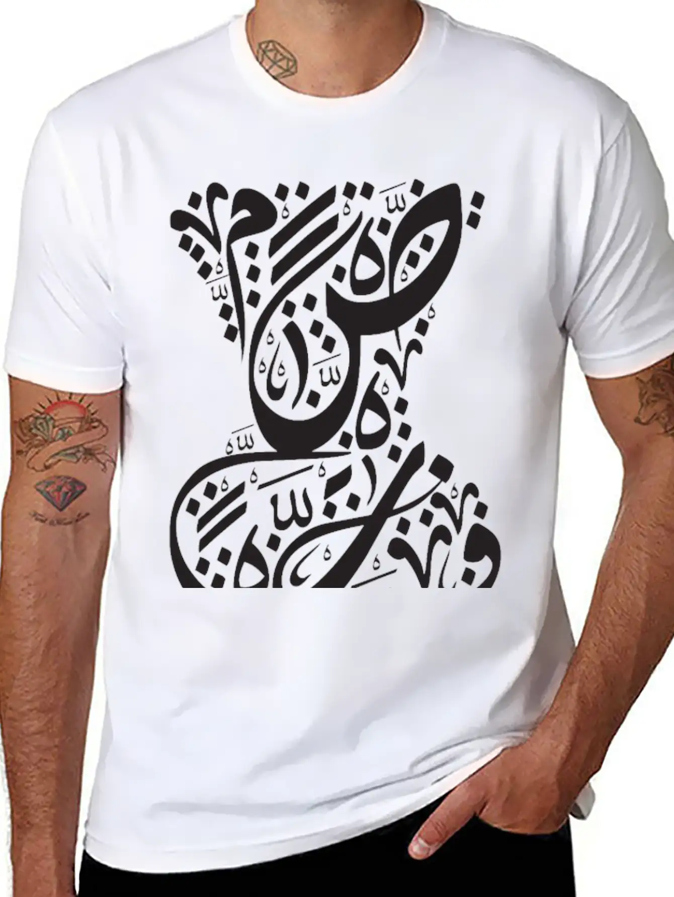 Arabic Calligraphy Design Relaxed Everyday Tee – Lightweight And Durable Cotton
