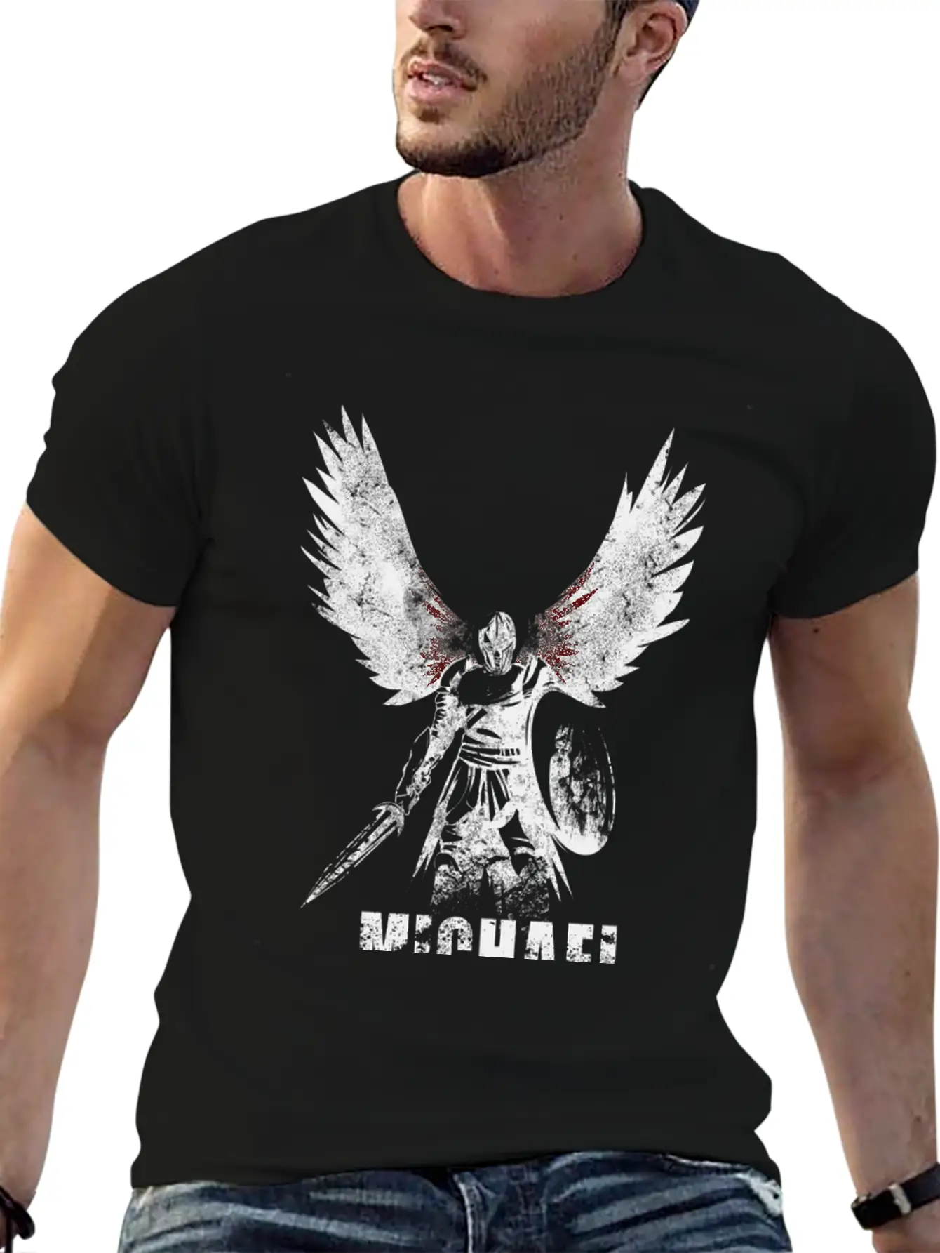 Archangel Michael Lightweight Cotton T-Shirt – Daily Comfort Graphic Shirt